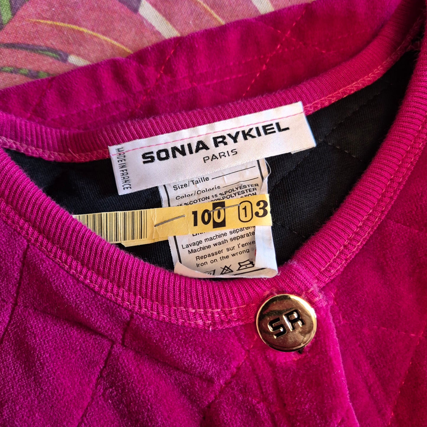 Sonia Rykiel - Felpa in velluto con bottoni