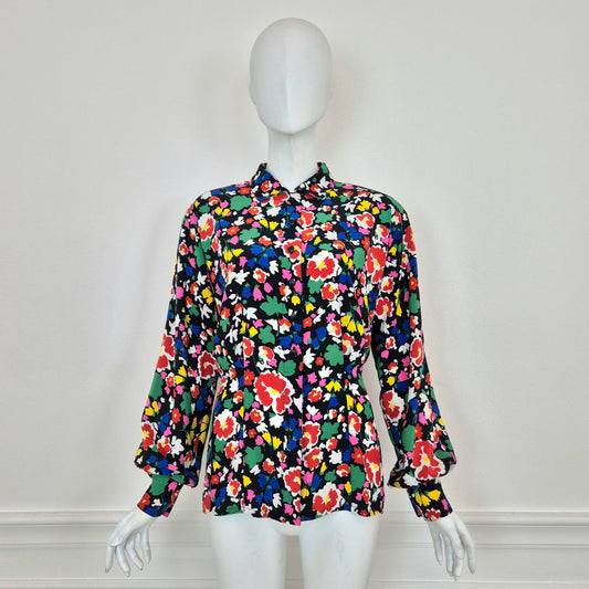 Escada | Camicia vintage stampa floreale