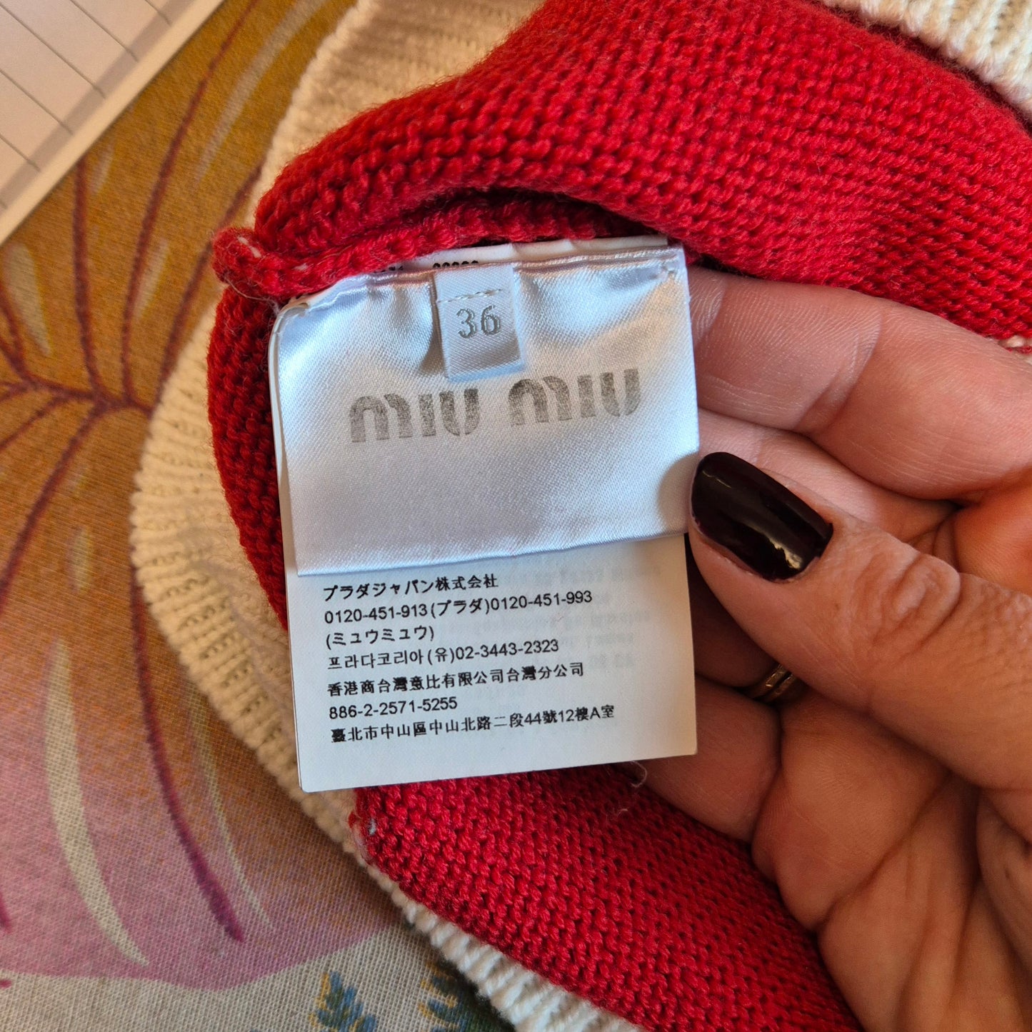 Miu Miu | Maglione a righe "My other half"