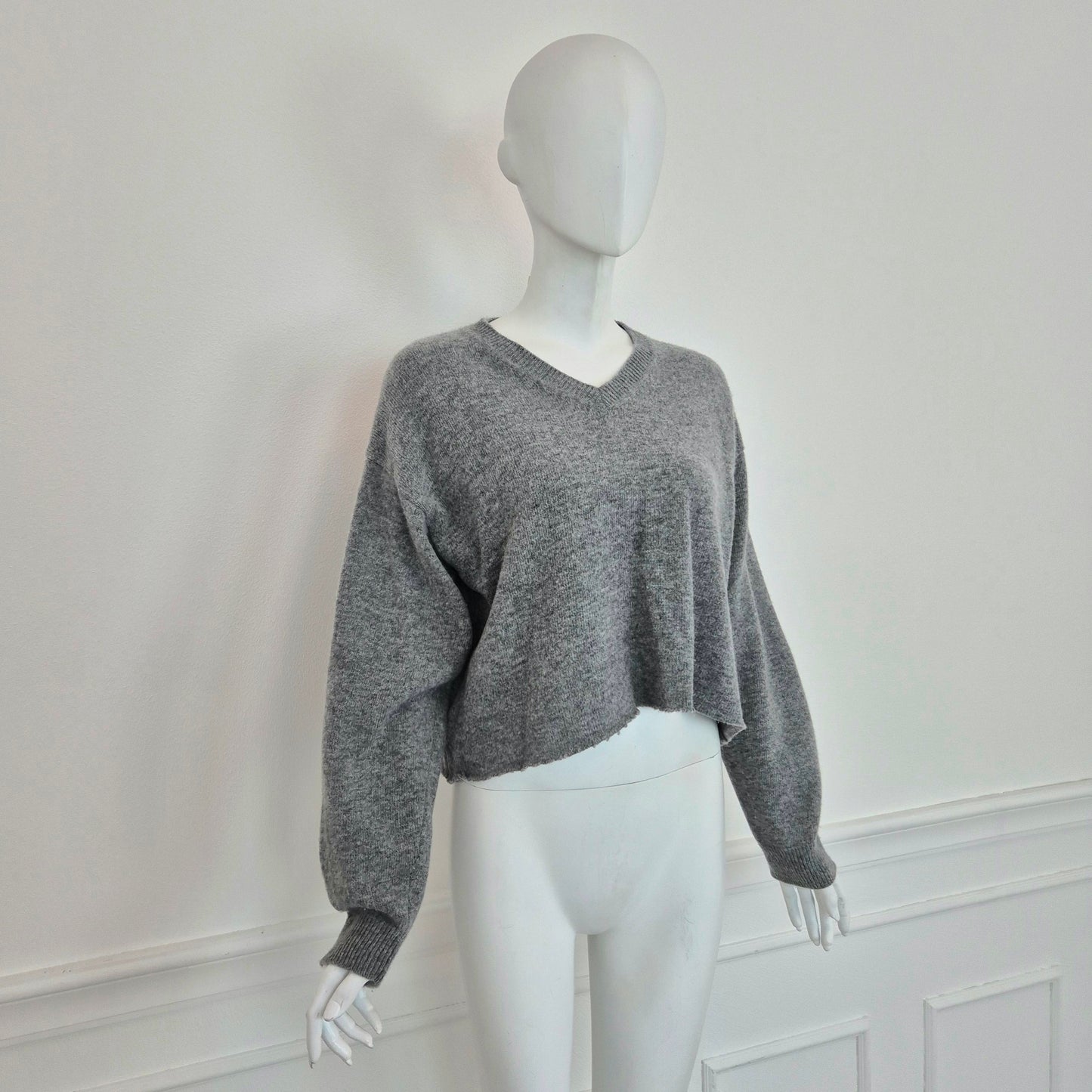 Miu Miu | Maglione grigio cropped 2023