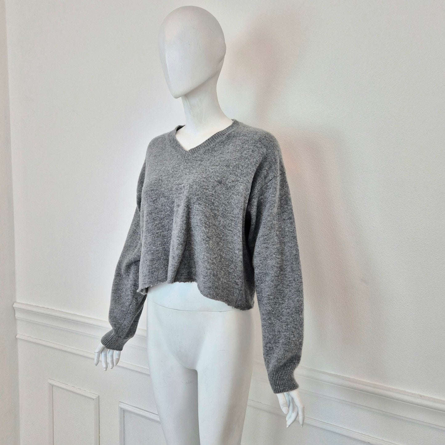 Miu Miu | Maglione grigio cropped 2023