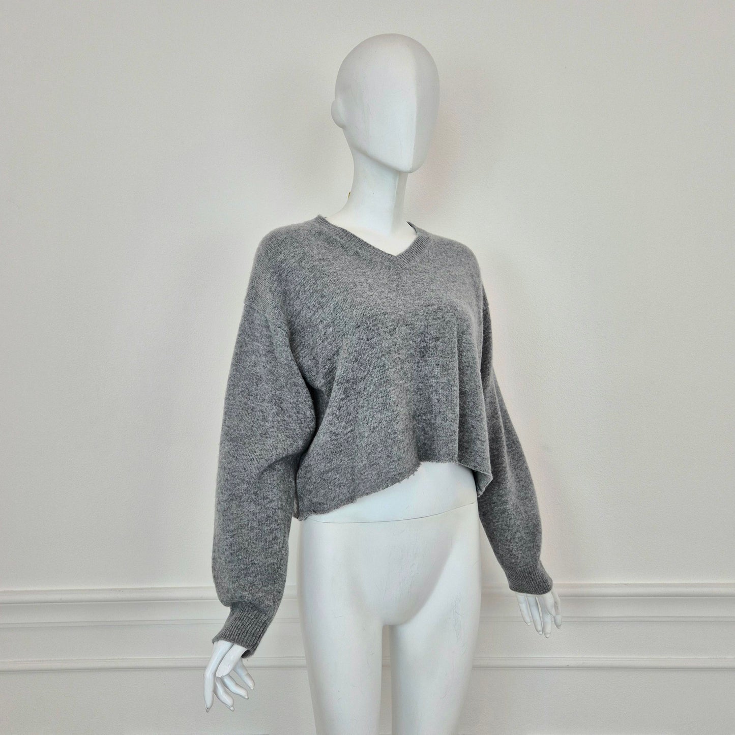 Miu Miu | Maglione grigio cropped 2023