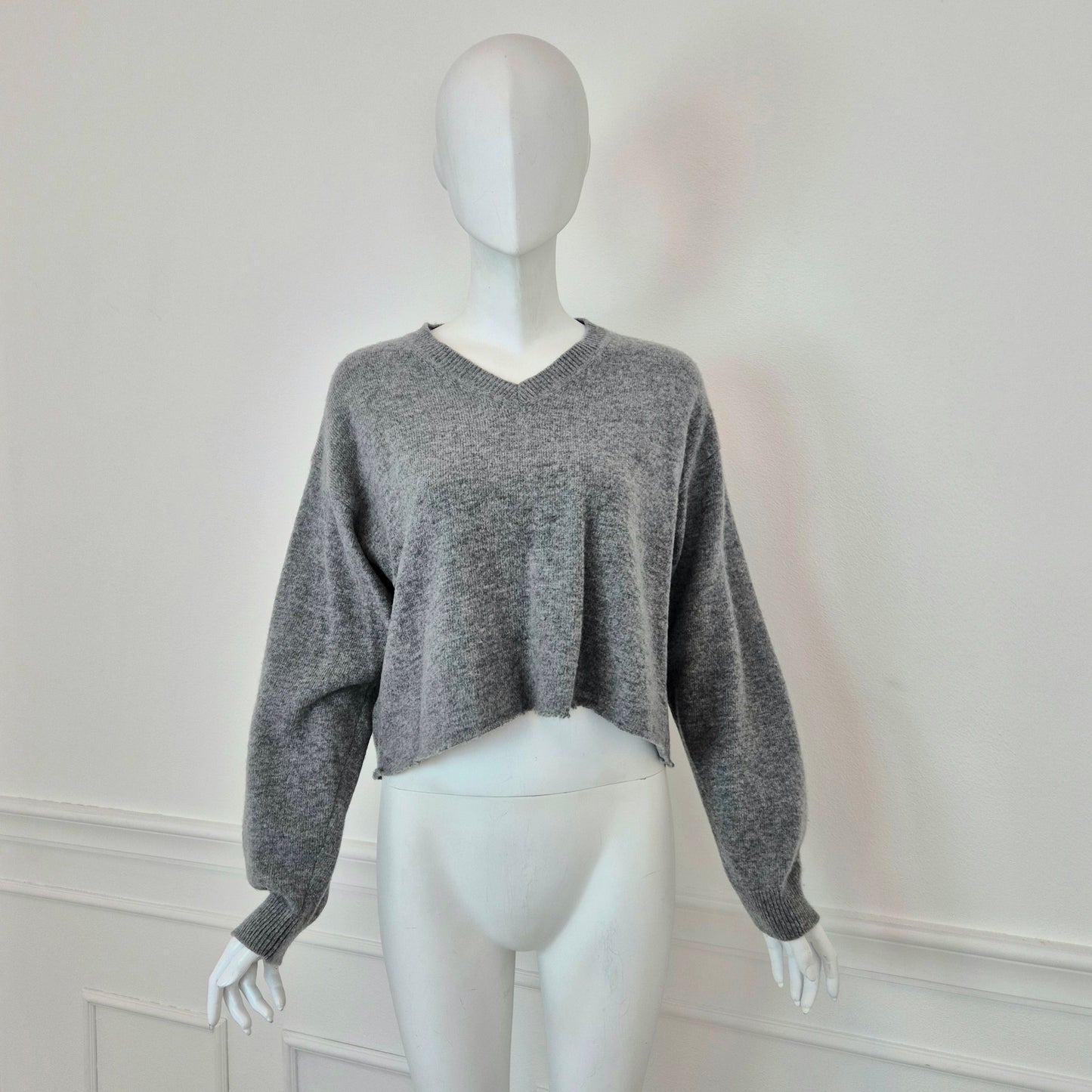 Miu Miu | Maglione grigio cropped 2023