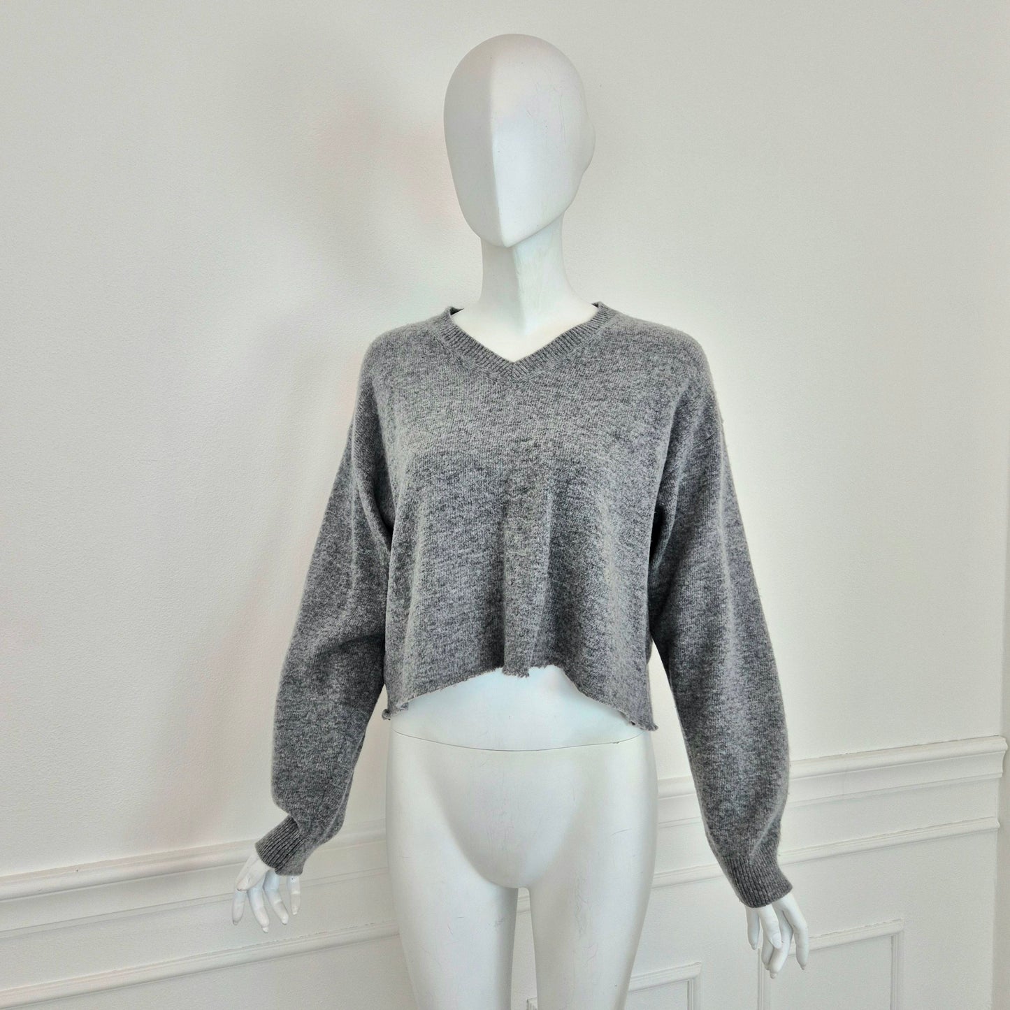 Miu Miu | Maglione grigio cropped 2023