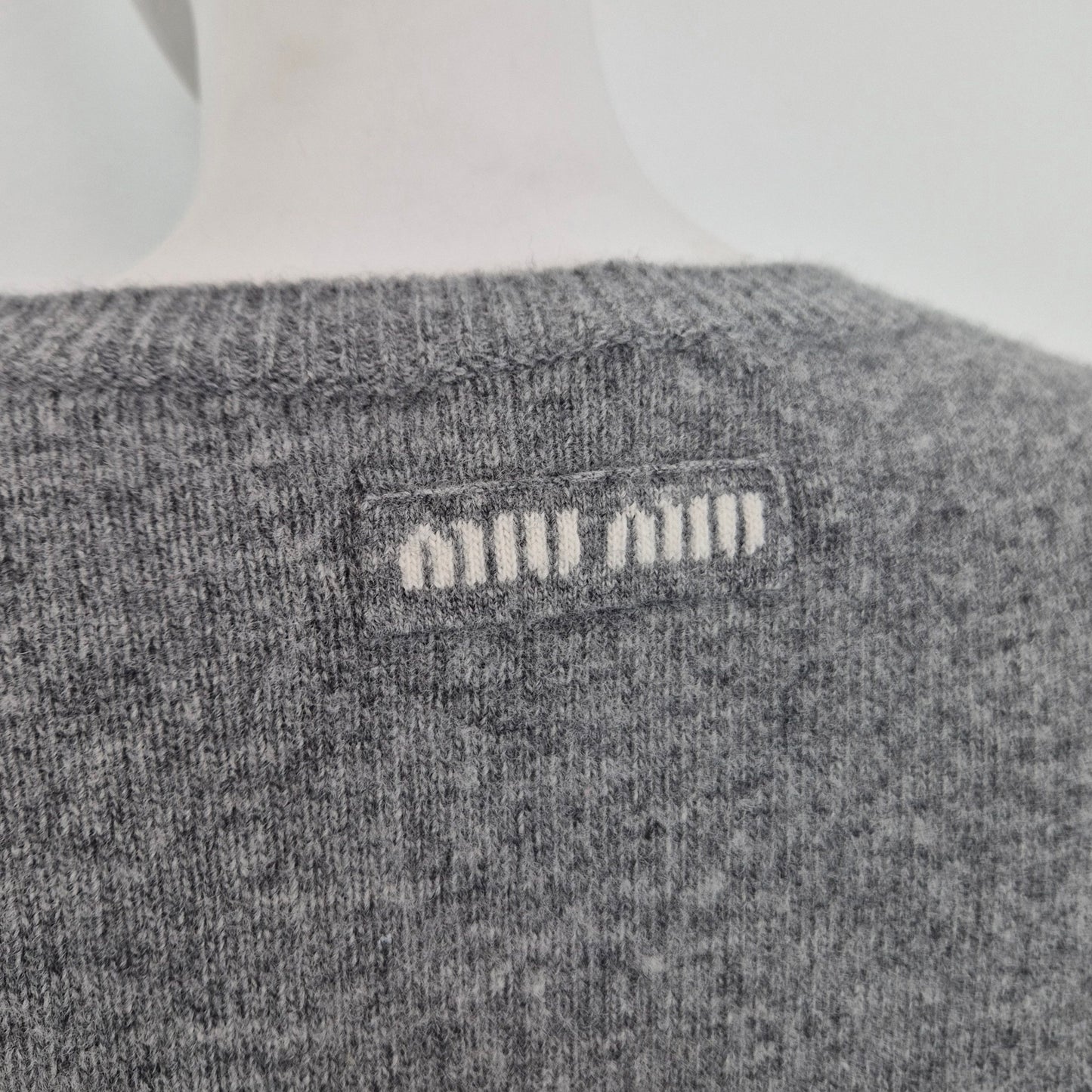 Miu Miu | Maglione grigio cropped 2023