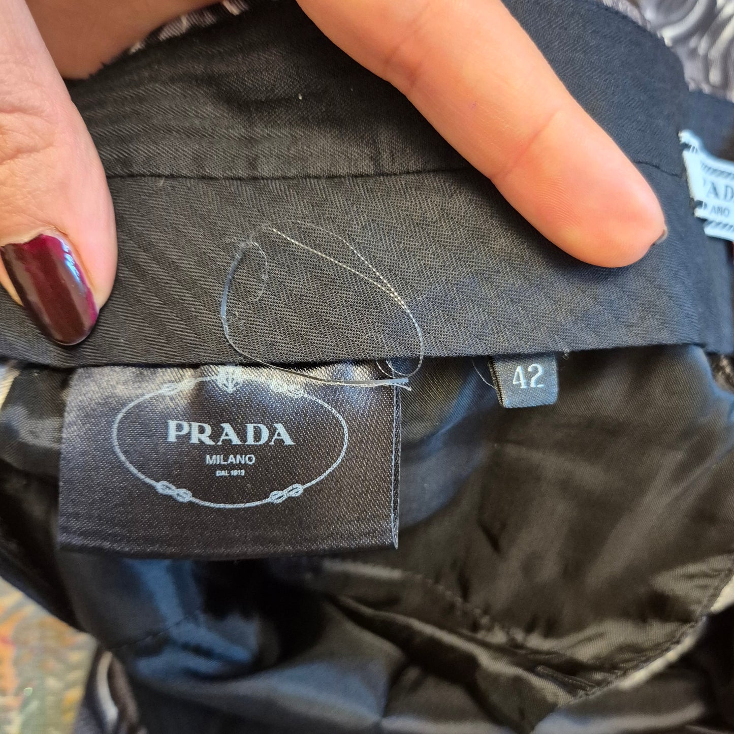 Prada | Pantaloni grigi fantasia