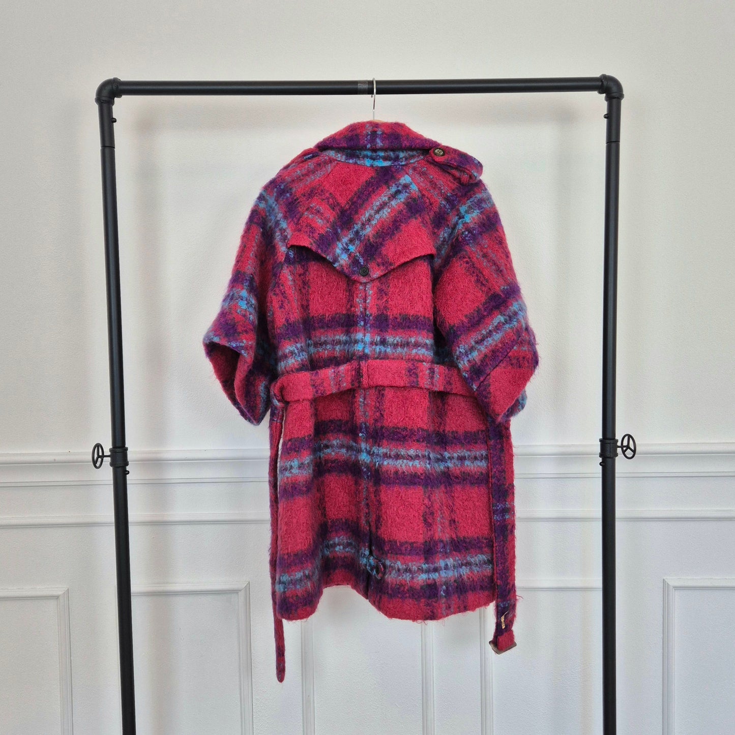 Stella Jean | Cappottino tartan rosa