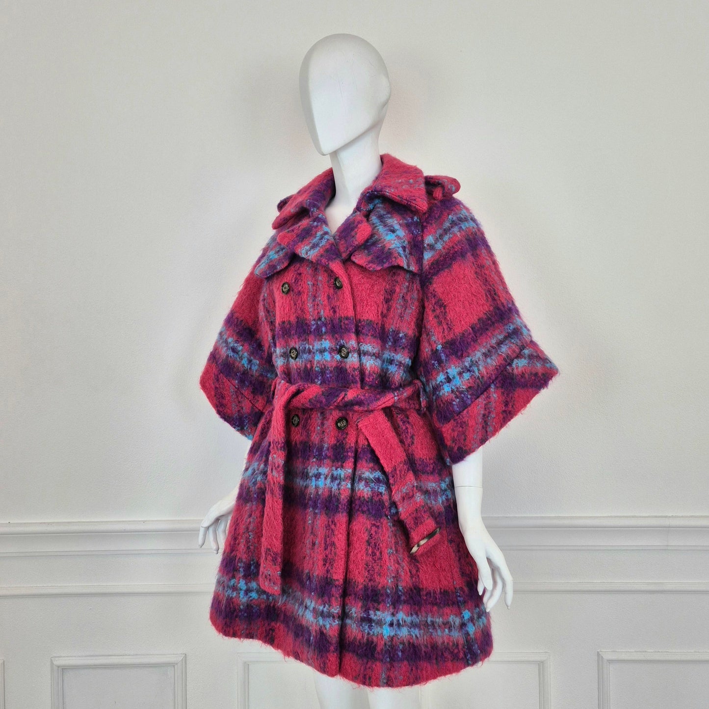 Stella Jean | Cappottino tartan rosa