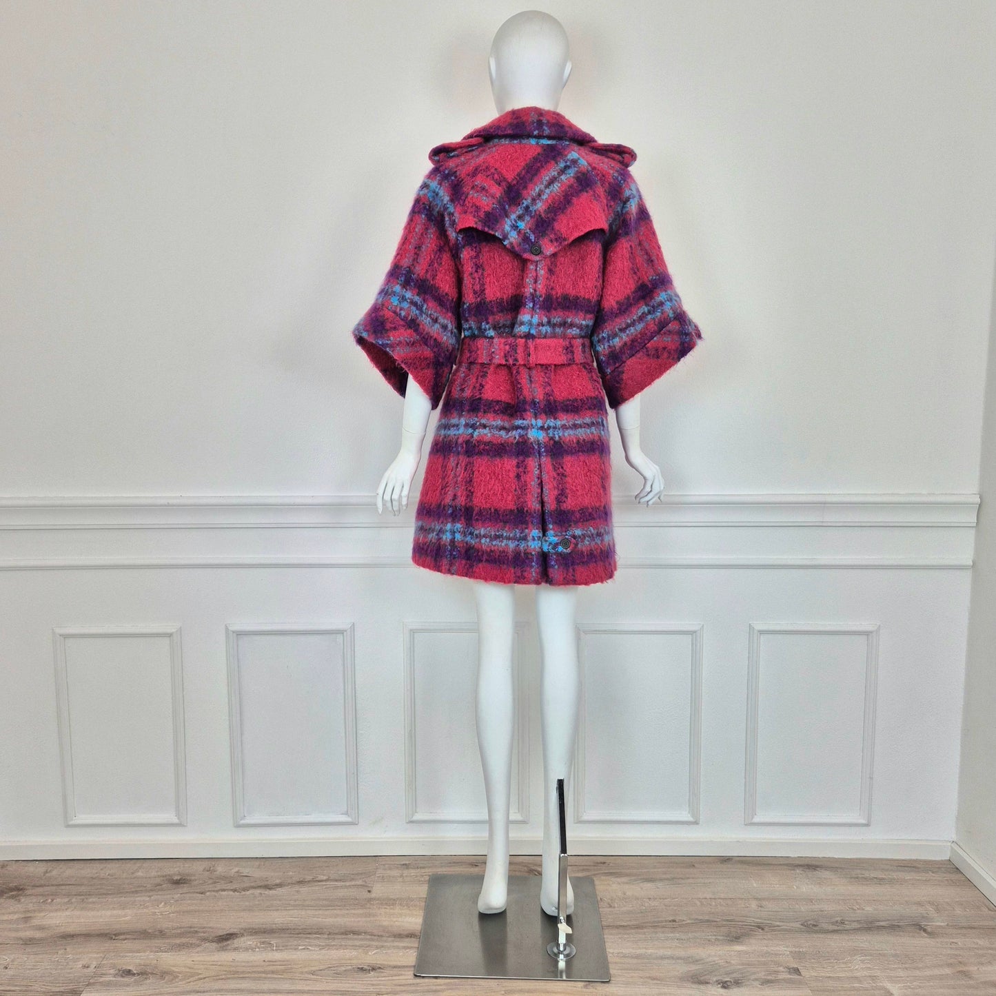 Stella Jean | Cappottino tartan rosa