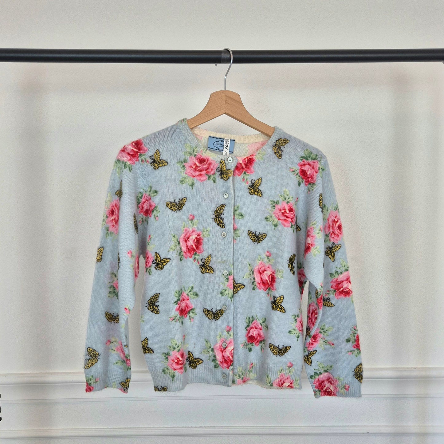 Prada | Cardigan rose e farfalle