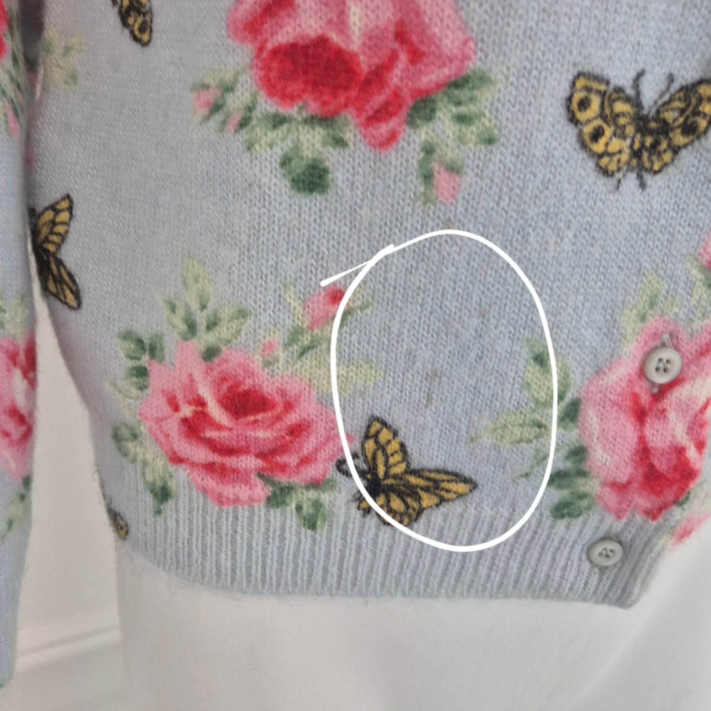 Prada | Cardigan rose e farfalle