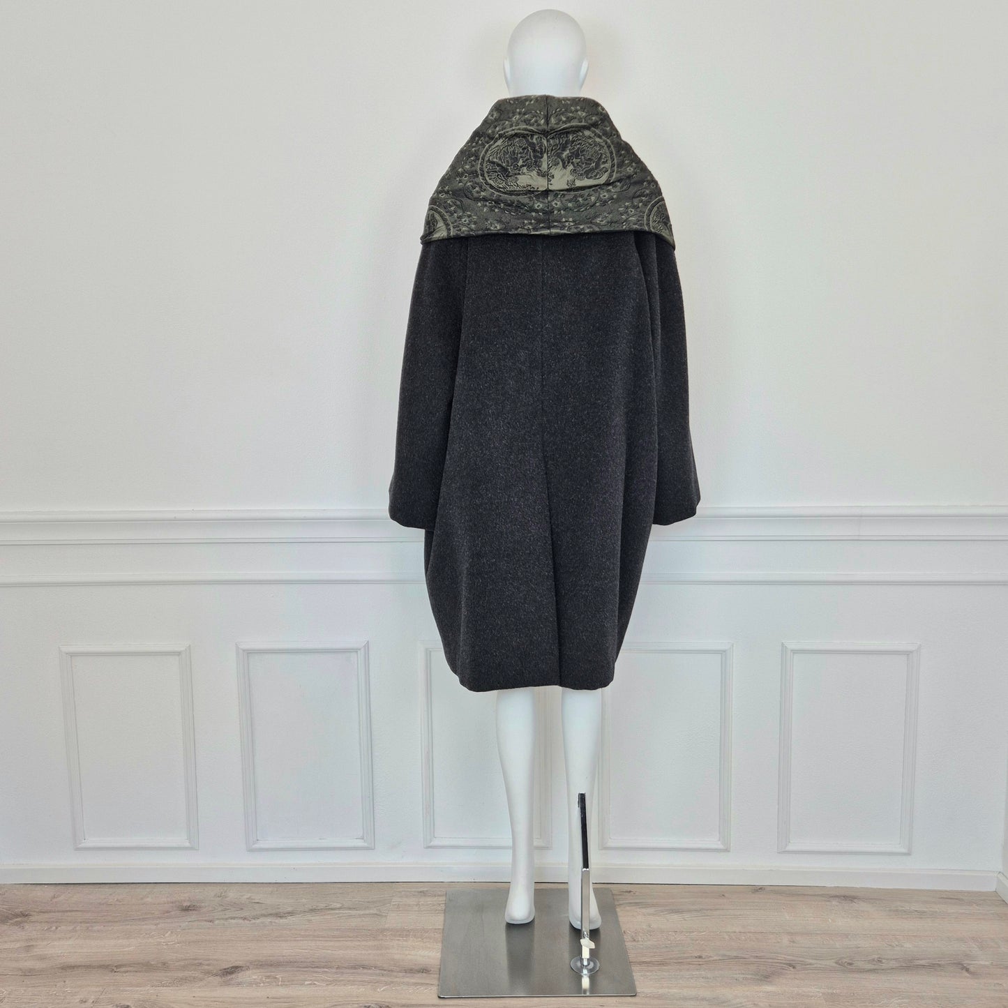 Romeo Gigli | Cappotto grigio con maxi collo 1993