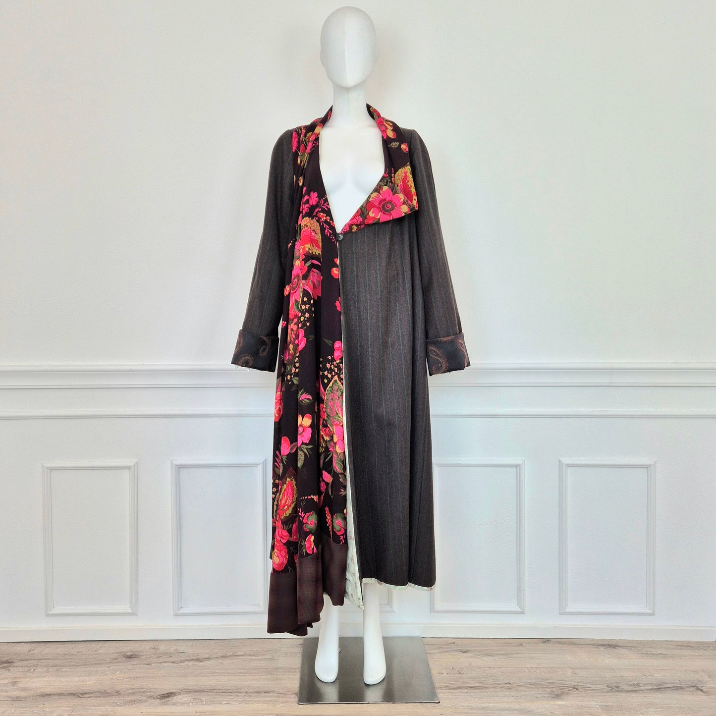 Antonio Marras | Cappotto lungo con inserto a fiori