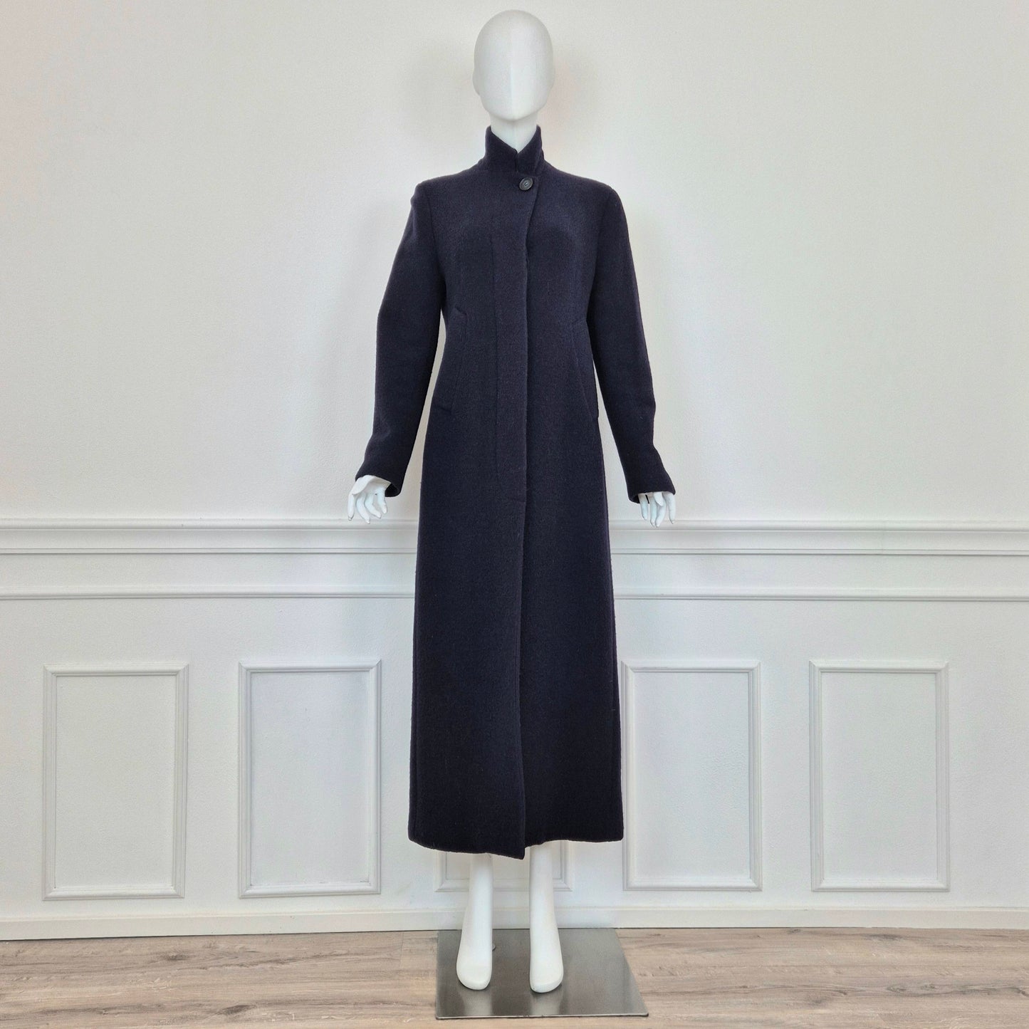 Romeo Gigli | Cappotto extra lungo lana blu