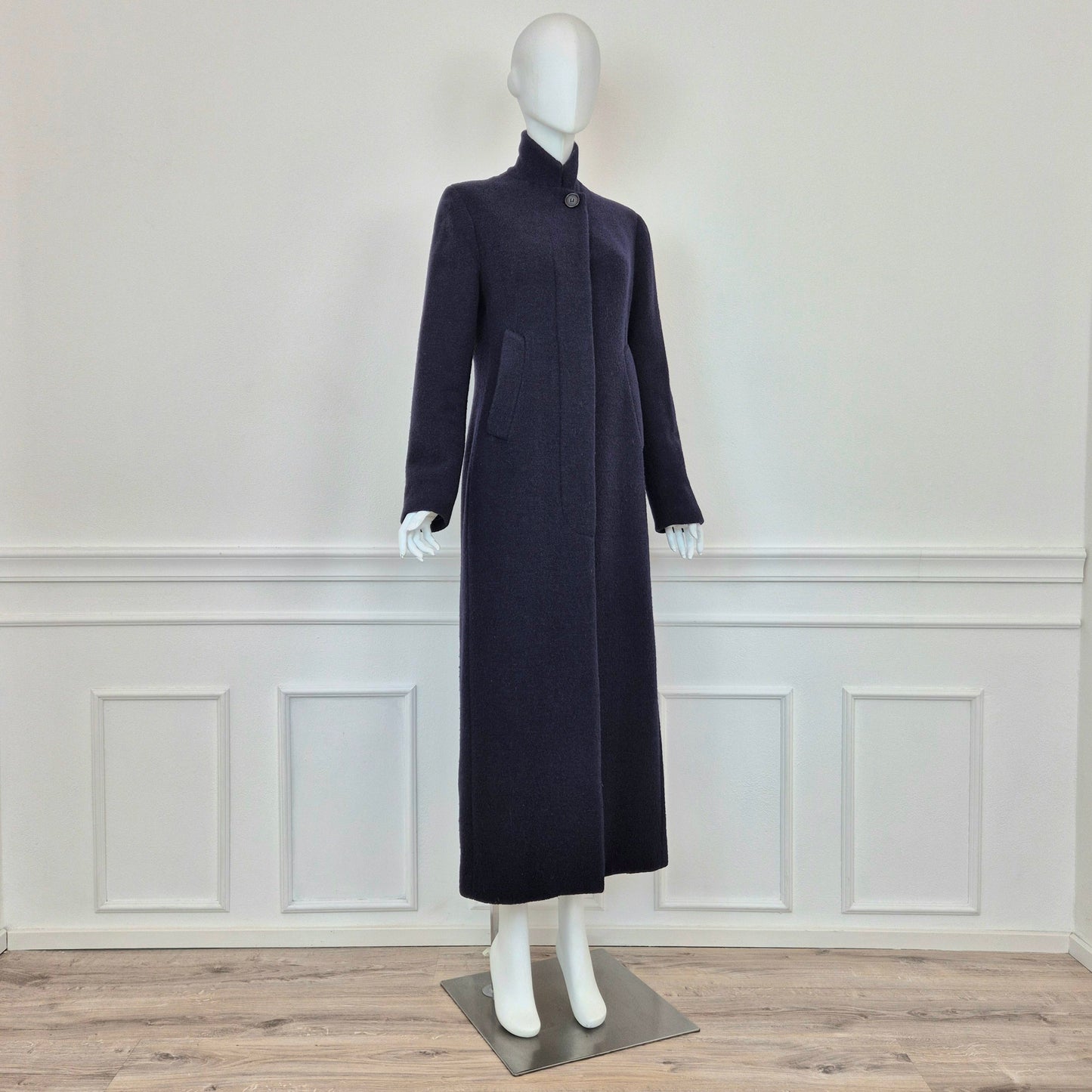 Romeo Gigli | Cappotto extra lungo lana blu