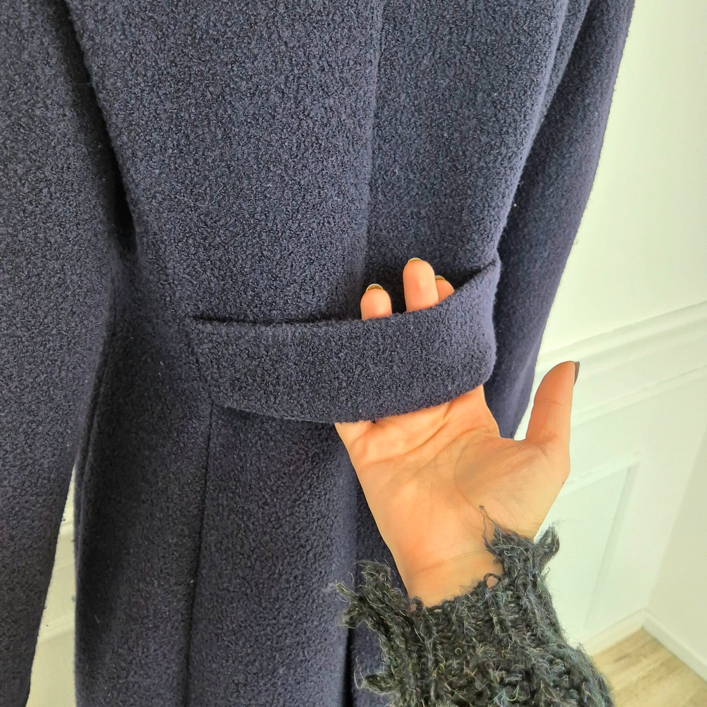 Romeo Gigli | Cappotto extra lungo lana blu