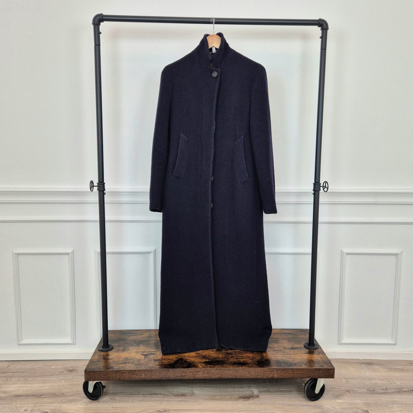 Romeo Gigli | Cappotto extra lungo lana blu