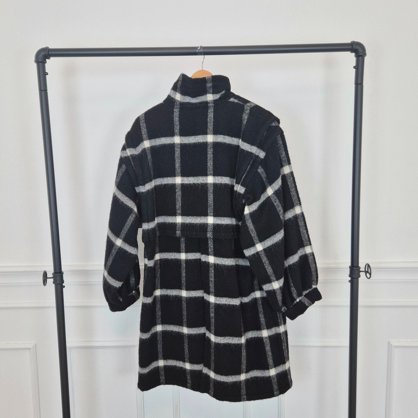 Krizia | Cappotto check bianco nero