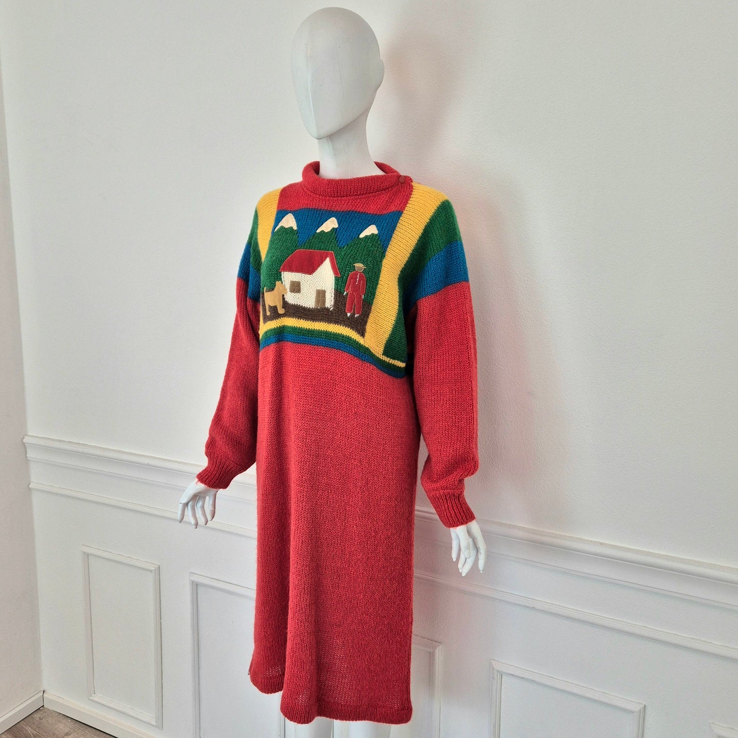 Jean Charles de Castelbajac pour Iceberg | Abito vintage in lana e alpaca