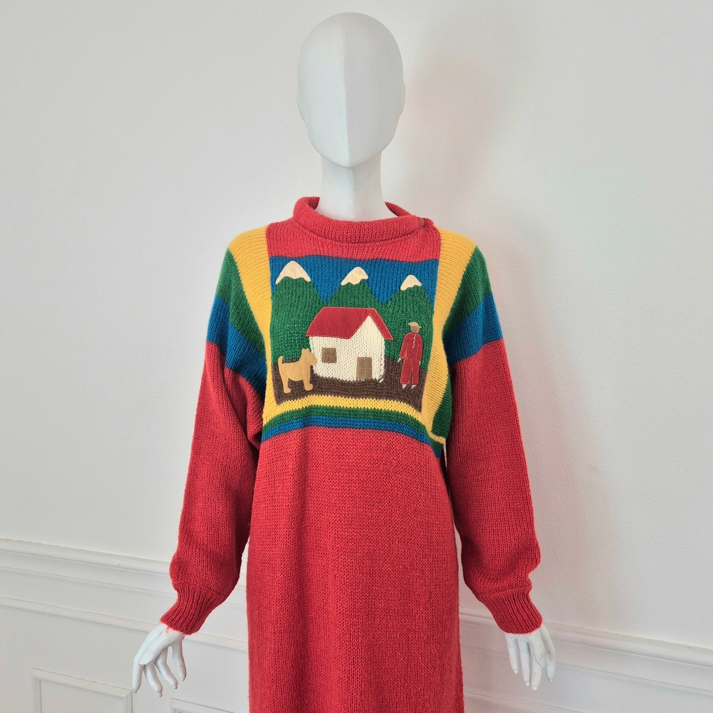 Jean Charles de Castelbajac pour Iceberg | Abito vintage in lana e alpaca