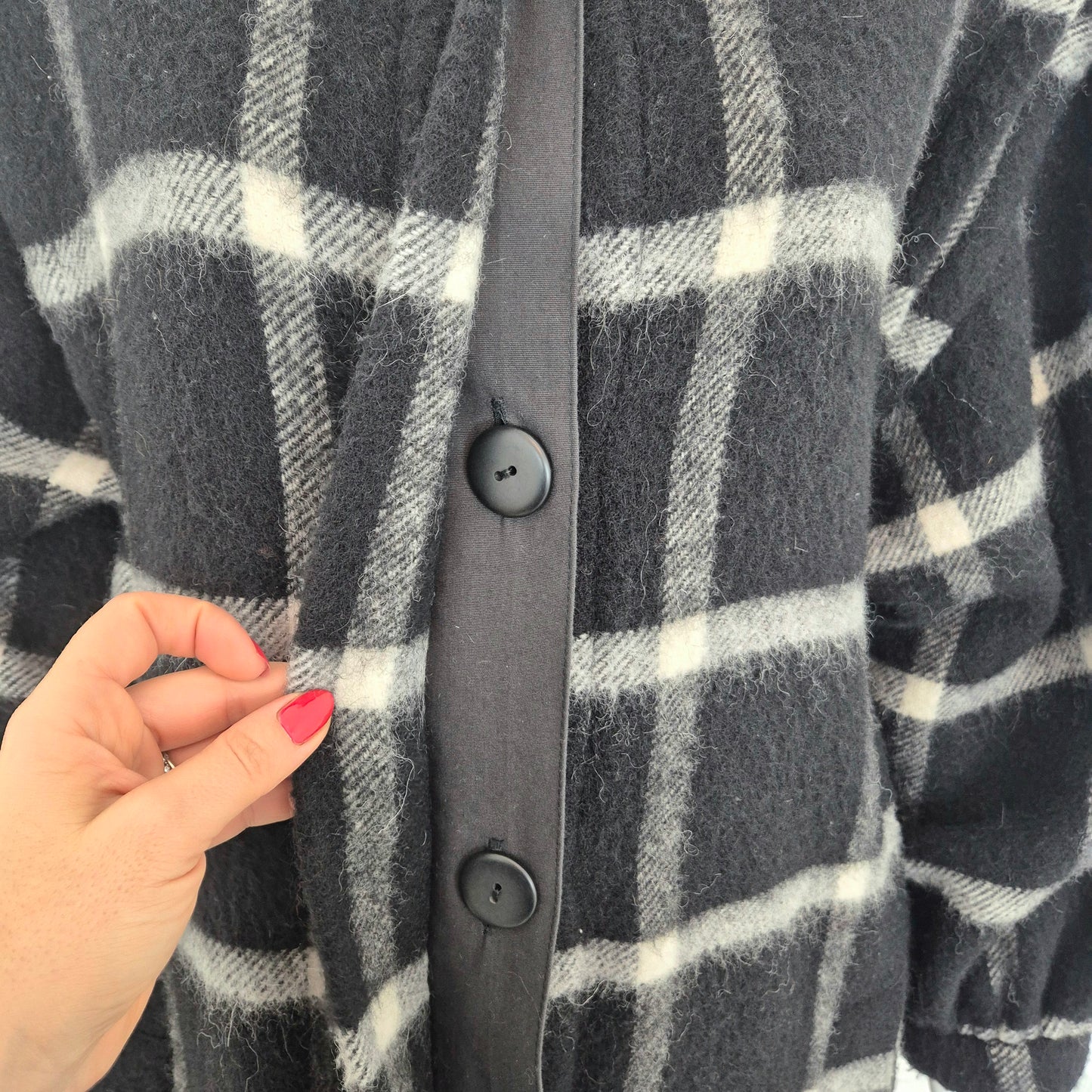 Krizia | Cappotto check bianco nero