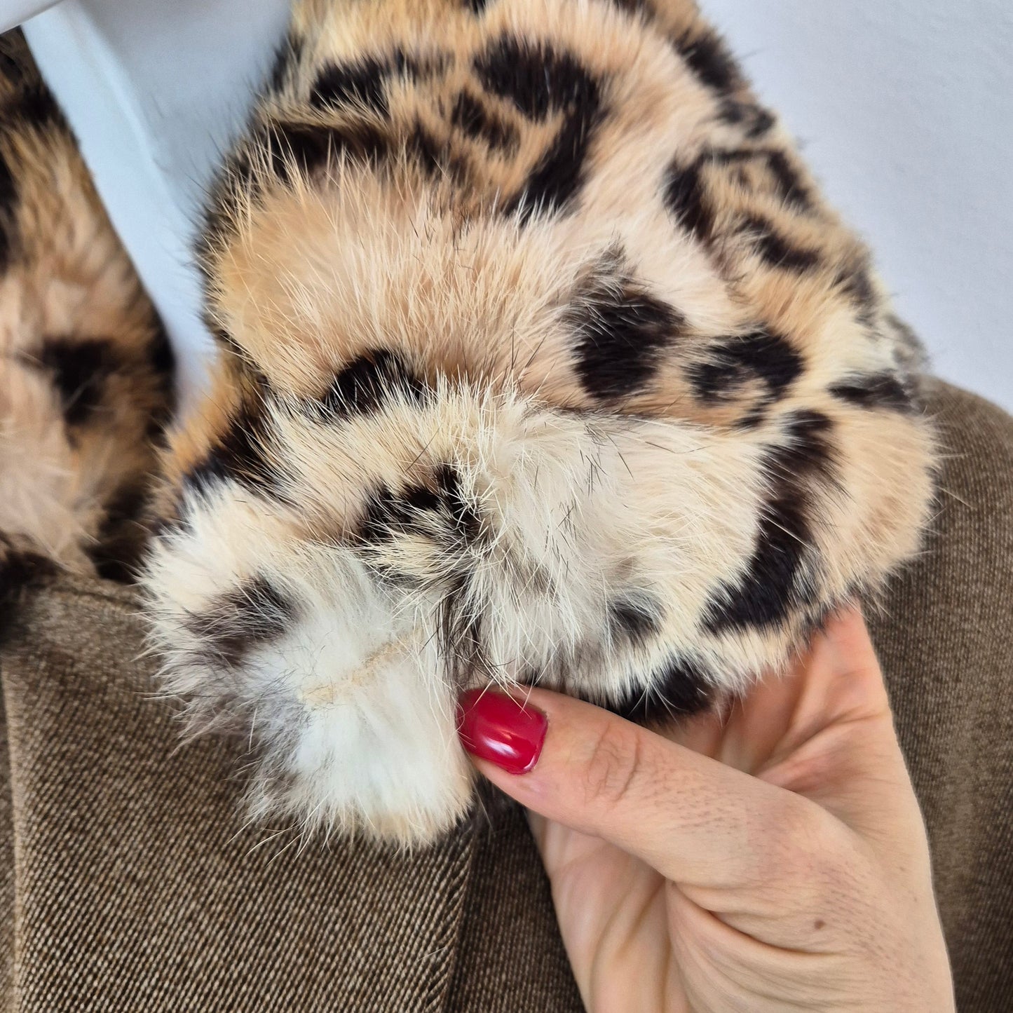 Romeo Gigli | Cappotto con collo in pelliccia animalier fw1993