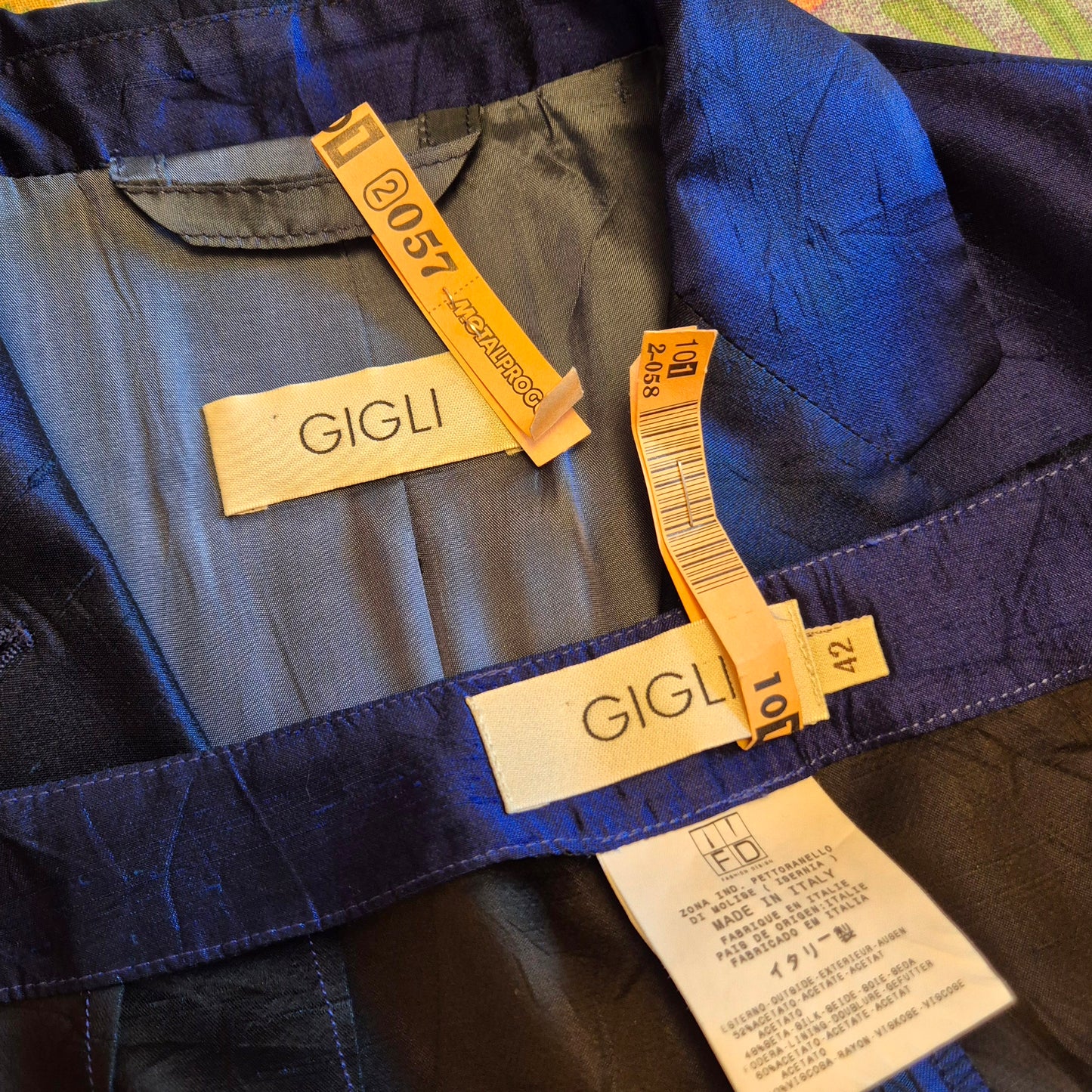 Romeo Gigli | Tailleur blu elettrico misto seta