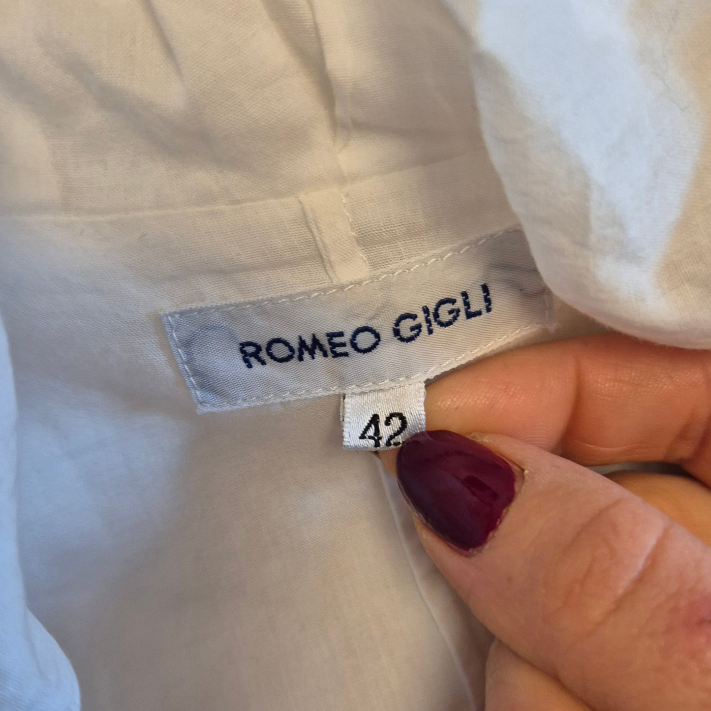 Romeo Gigli | Camicia bianca corta doppiopetto 1988