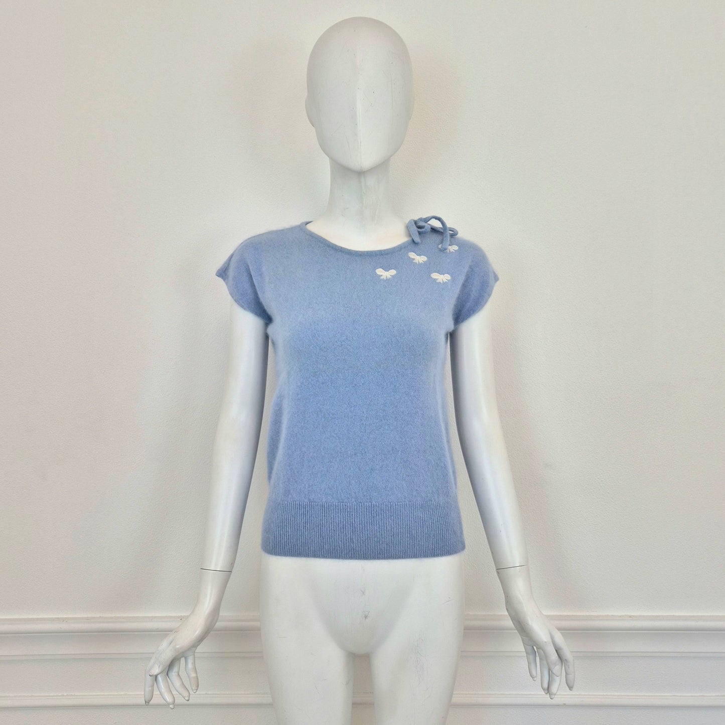 Blumarine | Maglioncino turchese manica corta