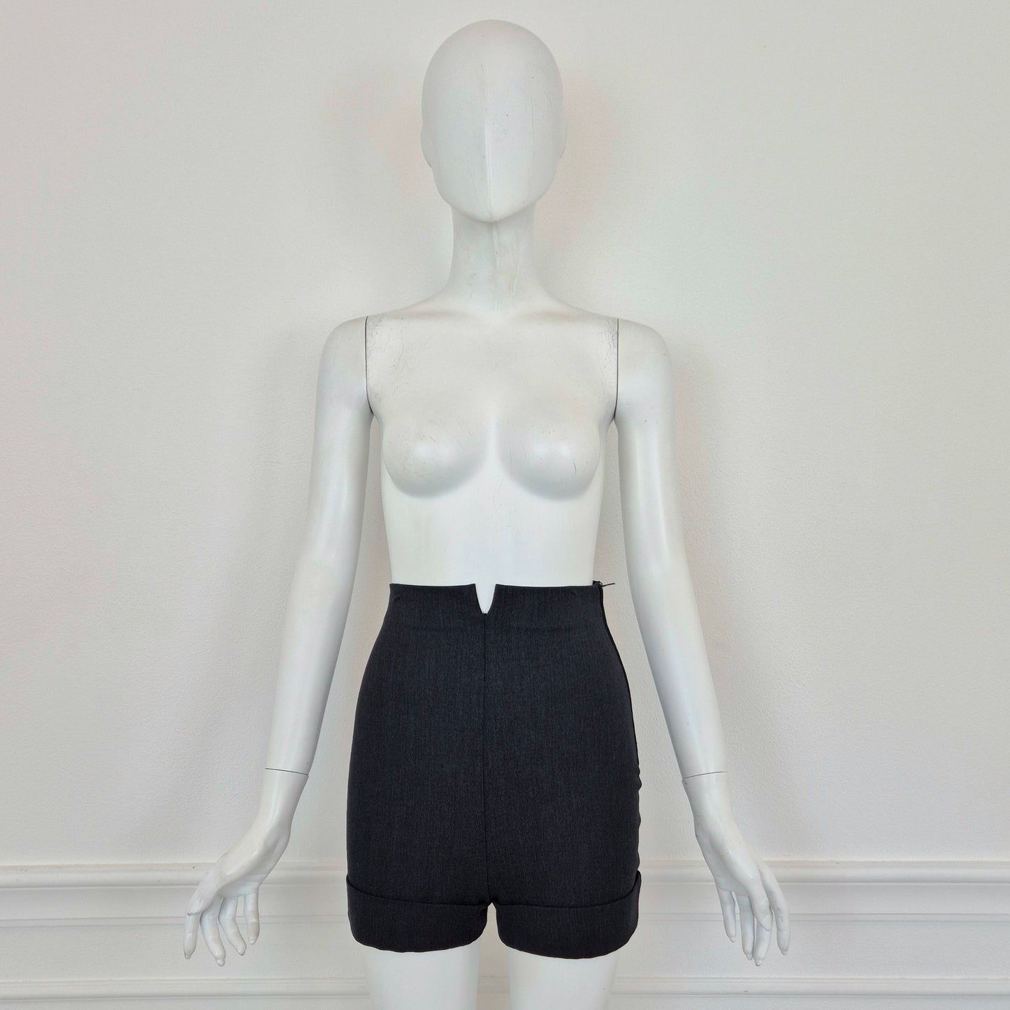 Romeo Gigli | Shorts in lana grigio piombo