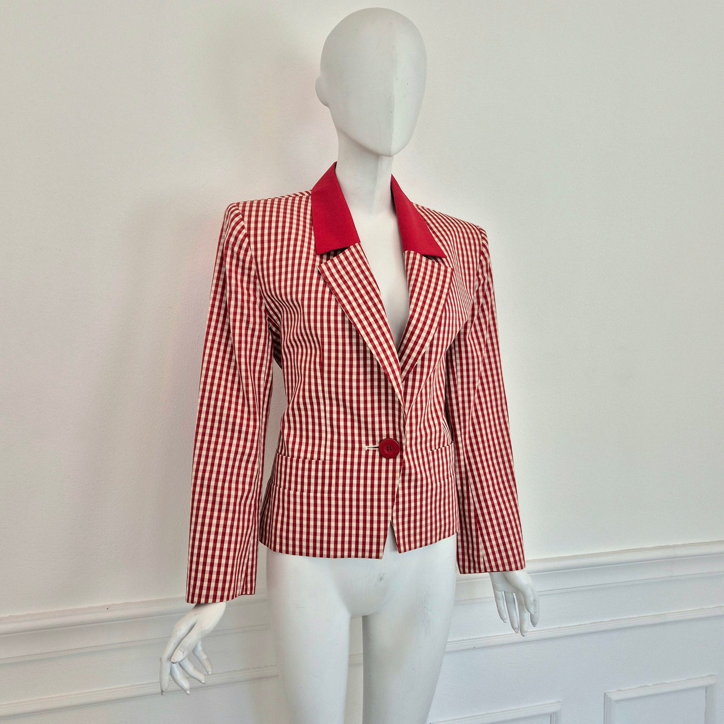 Yves Saint Laurent | Blazer vichy rosso