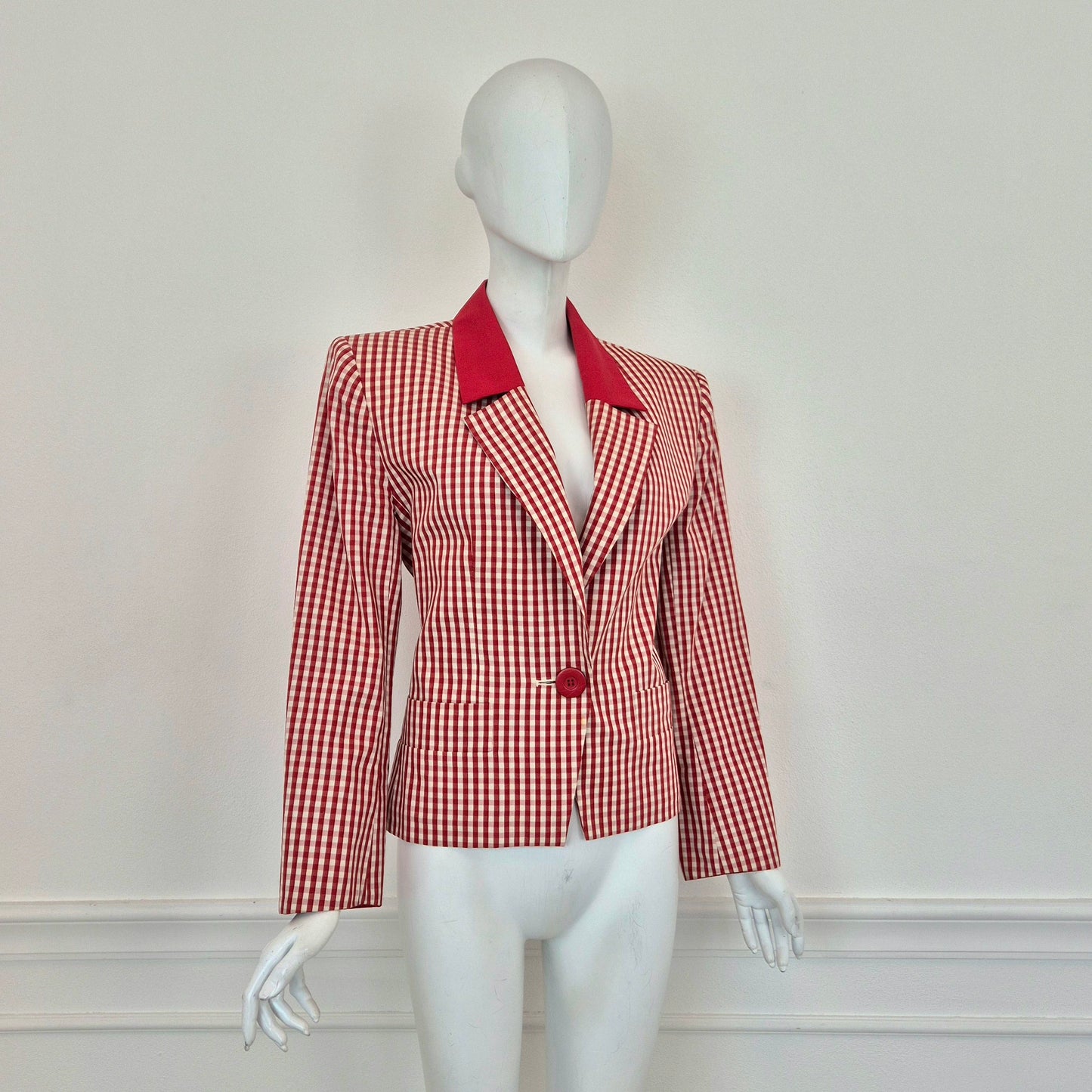 Yves Saint Laurent | Blazer vichy rosso