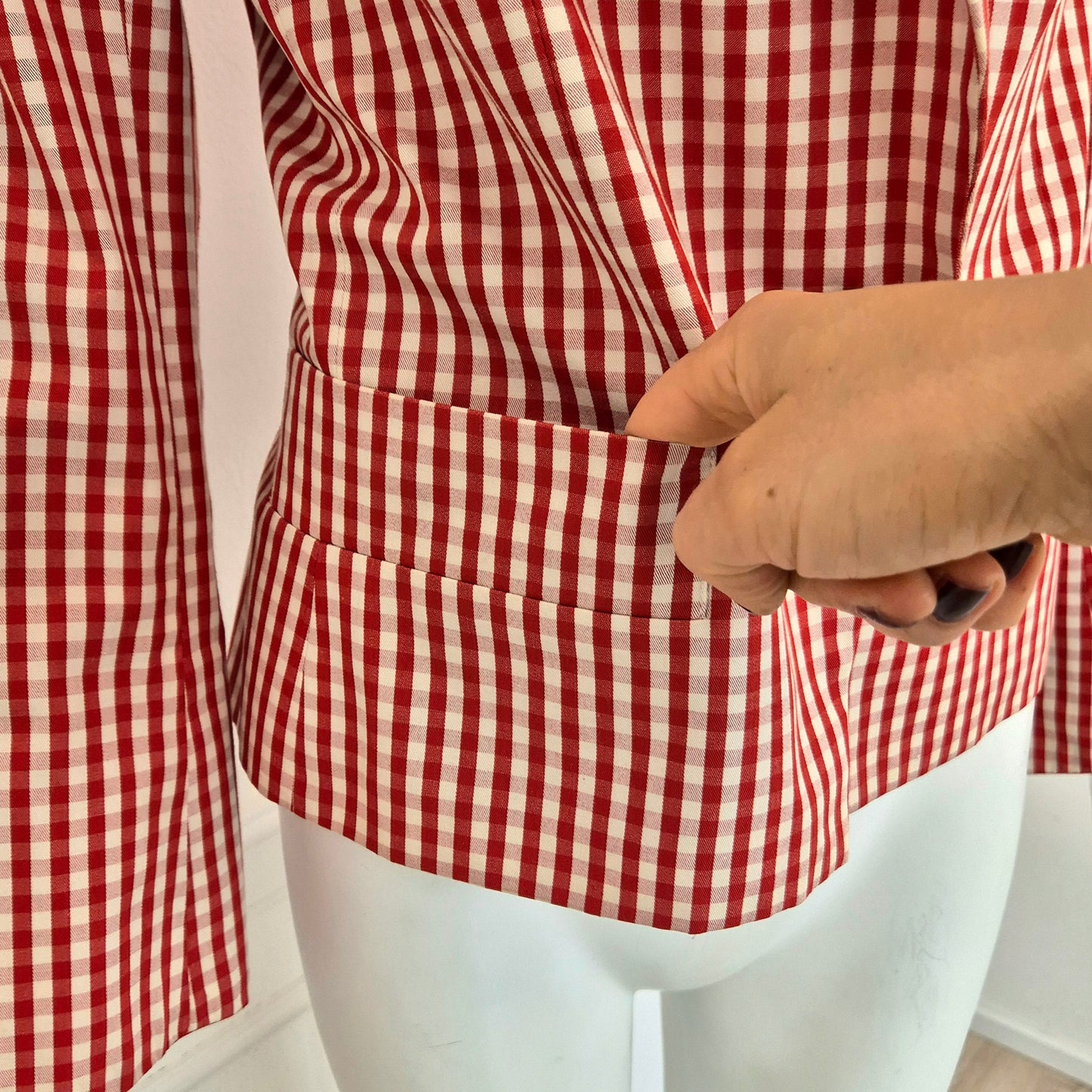 Yves Saint Laurent | Blazer vichy rosso