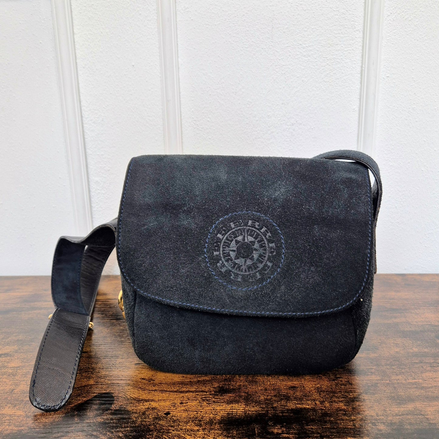 Gianfranco Ferré | Borsa a tracolla in camoscio blu