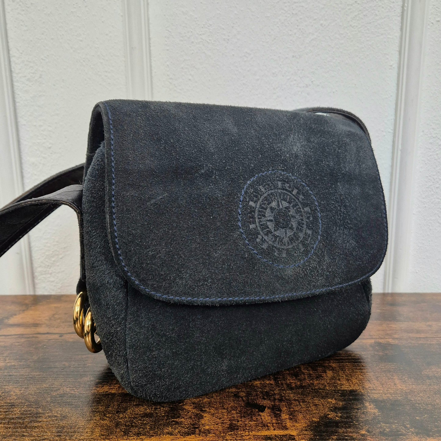 Gianfranco Ferré | Borsa a tracolla in camoscio blu