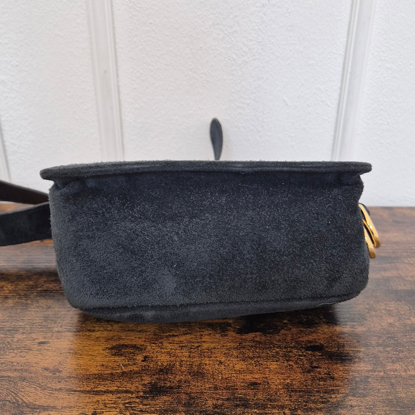 Gianfranco Ferré | Borsa a tracolla in camoscio blu