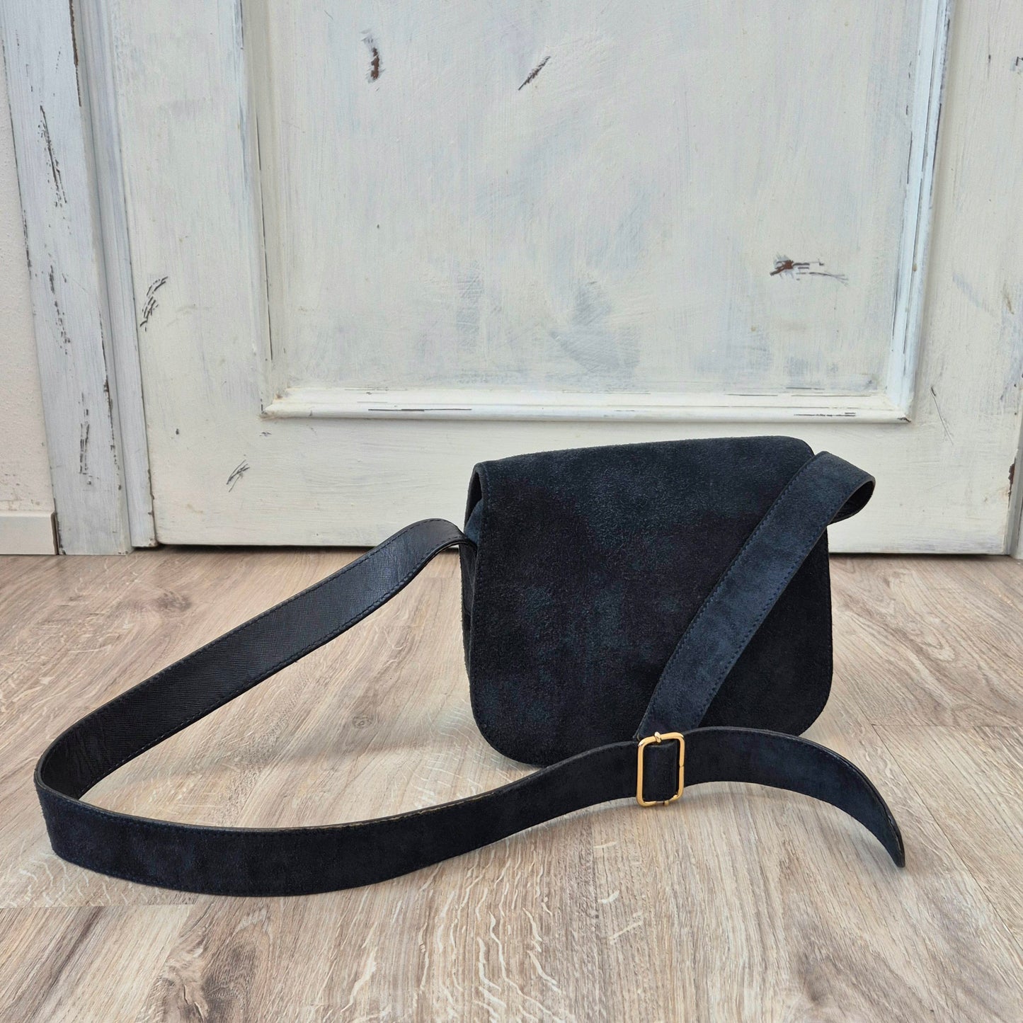 Gianfranco Ferré | Borsa a tracolla in camoscio blu