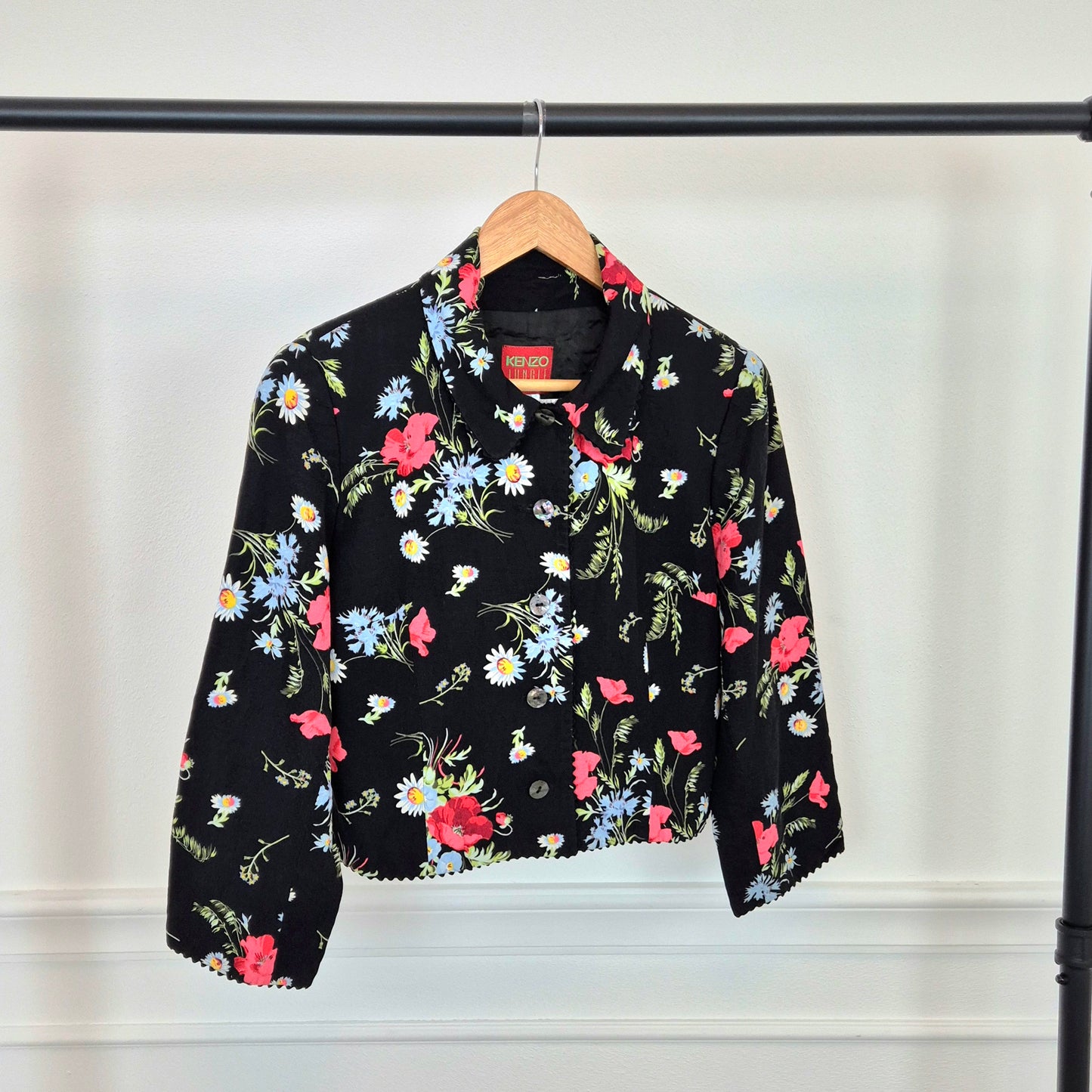 Kenzo | Giacca corta papaveri e margherite