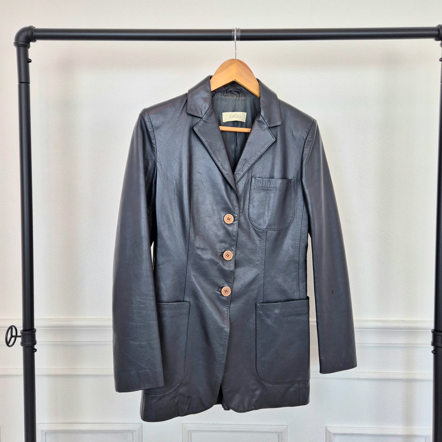 Romeo Gigli | Giacca in pelle blu
