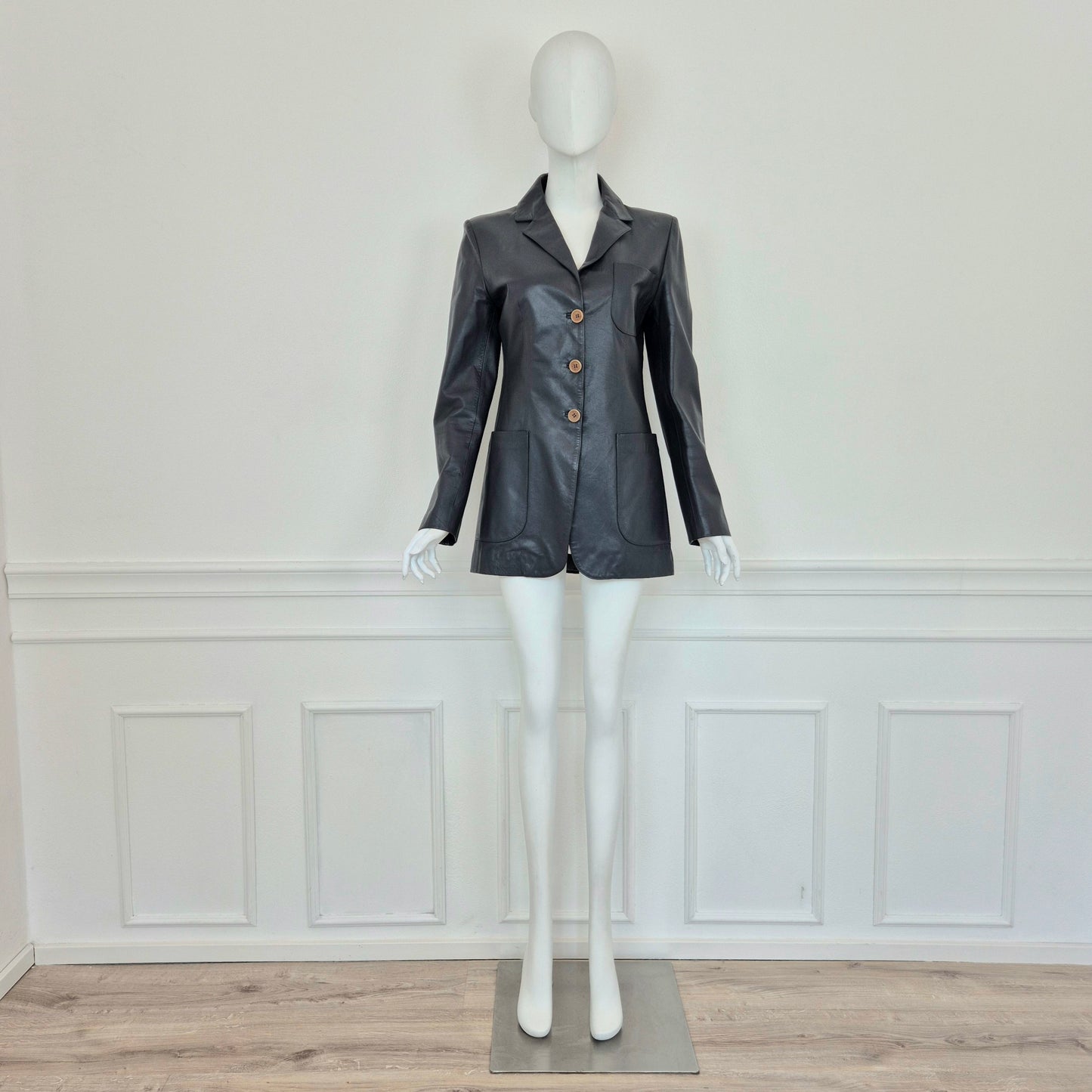 Romeo Gigli | Giacca in pelle blu