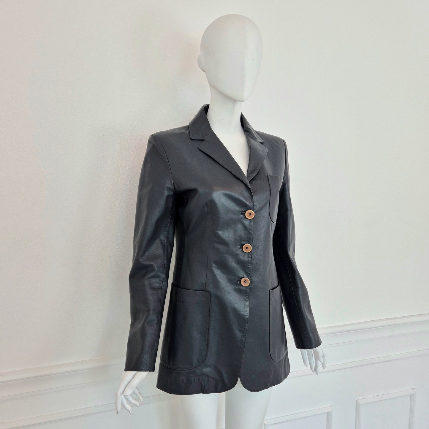 Romeo Gigli | Giacca in pelle blu