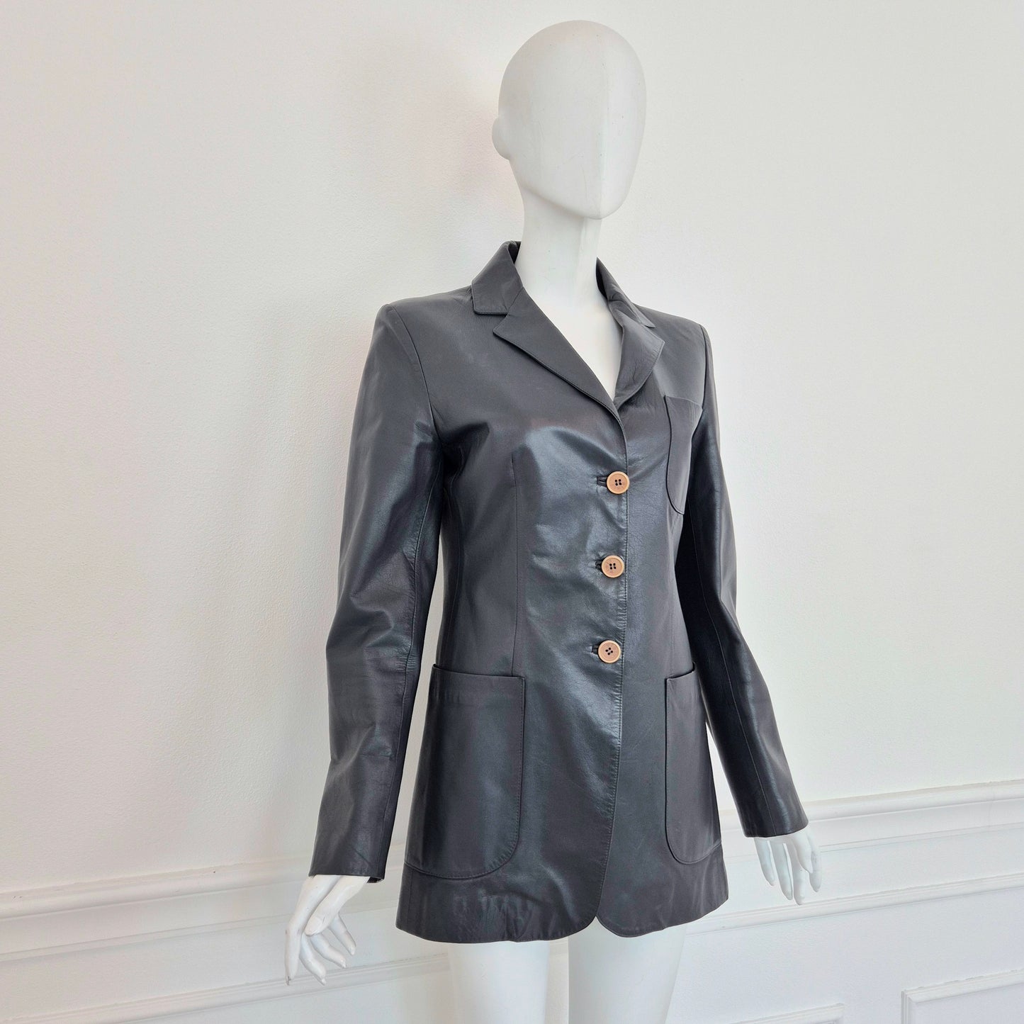 Romeo Gigli | Giacca in pelle blu