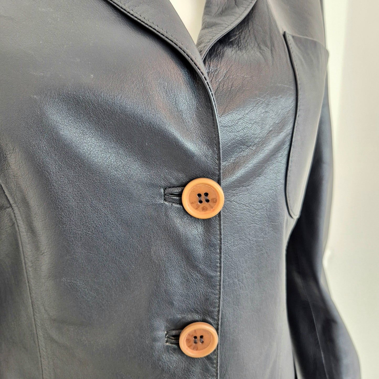 Romeo Gigli | Giacca in pelle blu