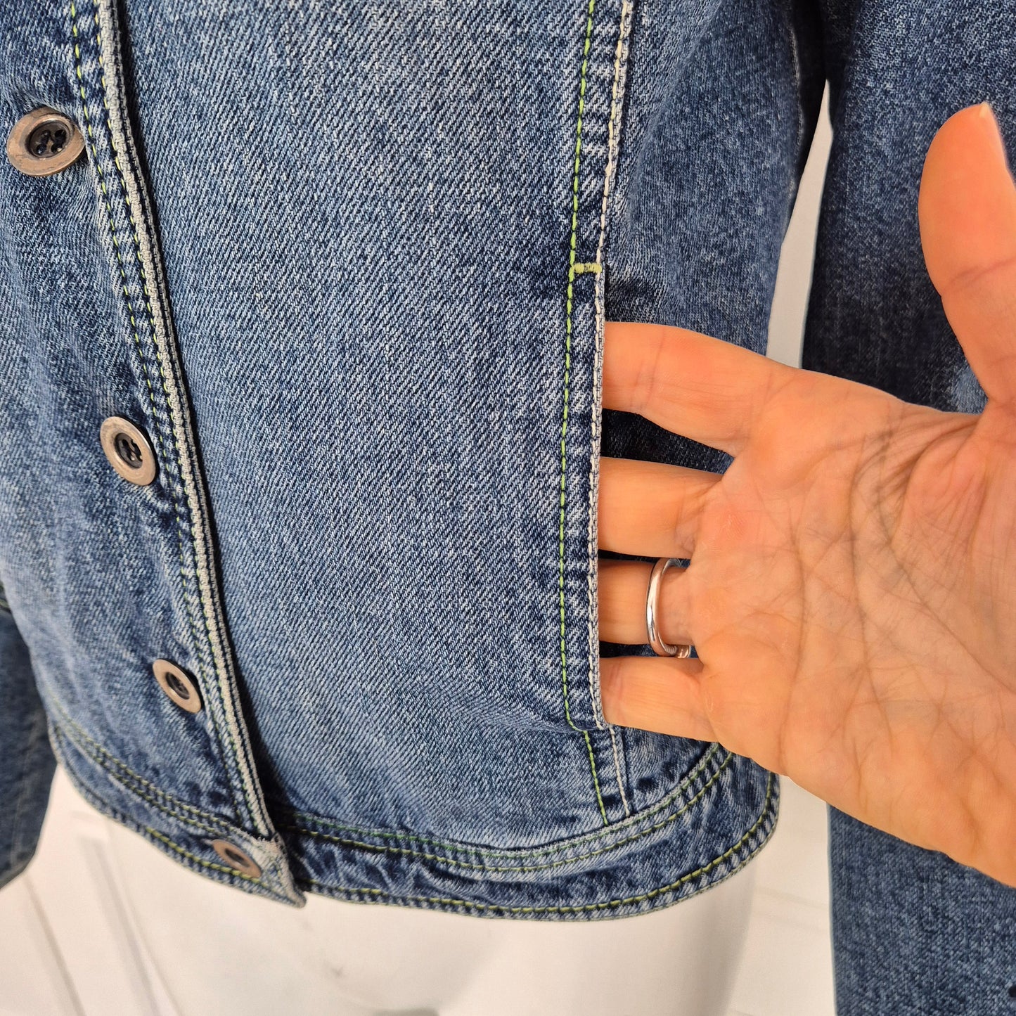 Kenzo | Giubbino in denim con papavero