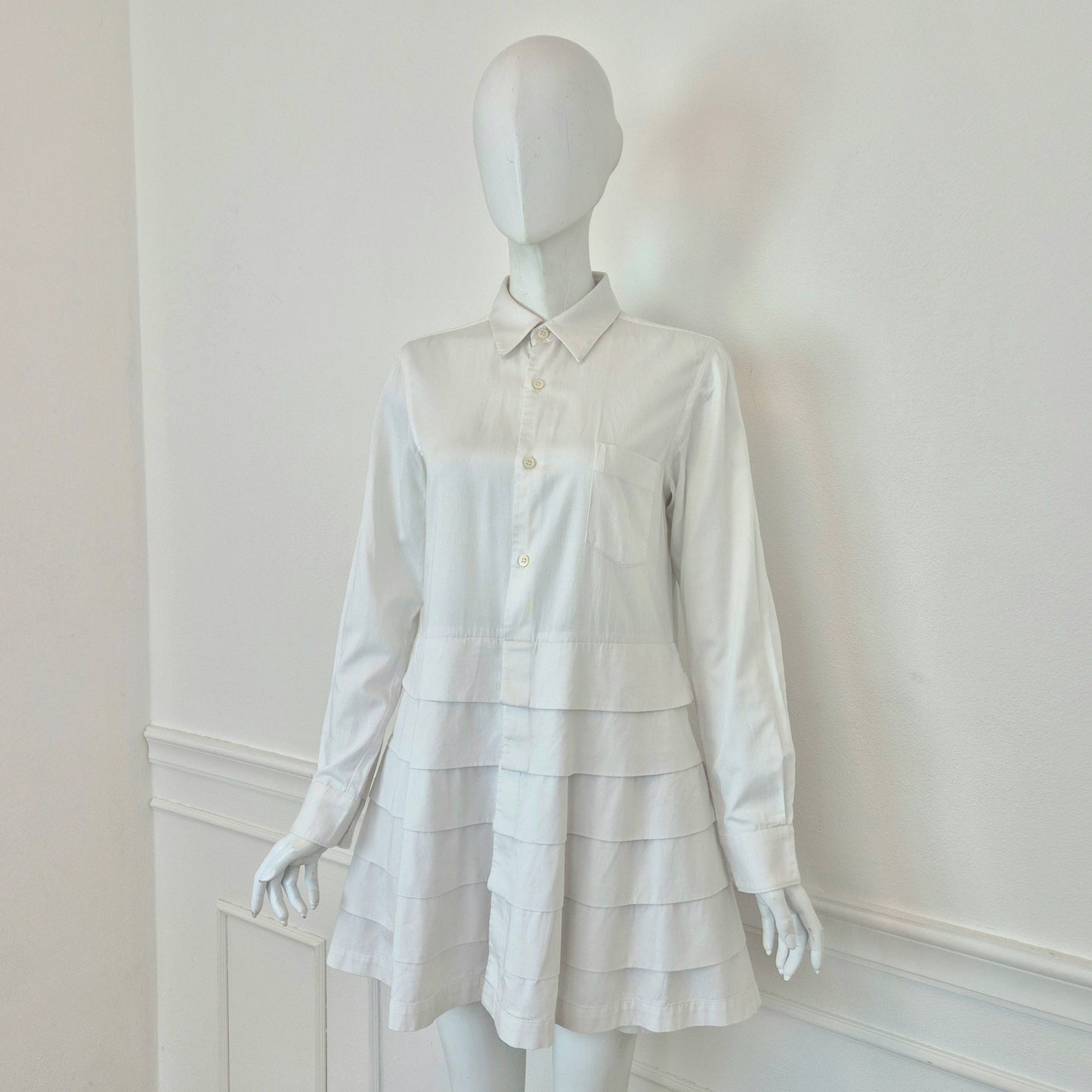 Comme des Garçons | Maxi camicia - vestito in cotone bianco
