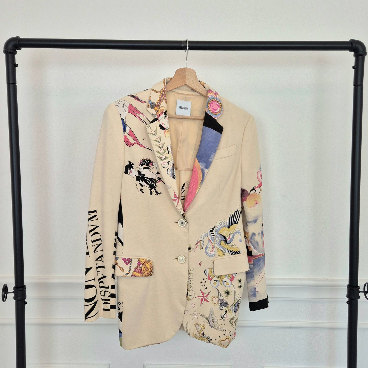 Moschino | Giacca panna con disegni