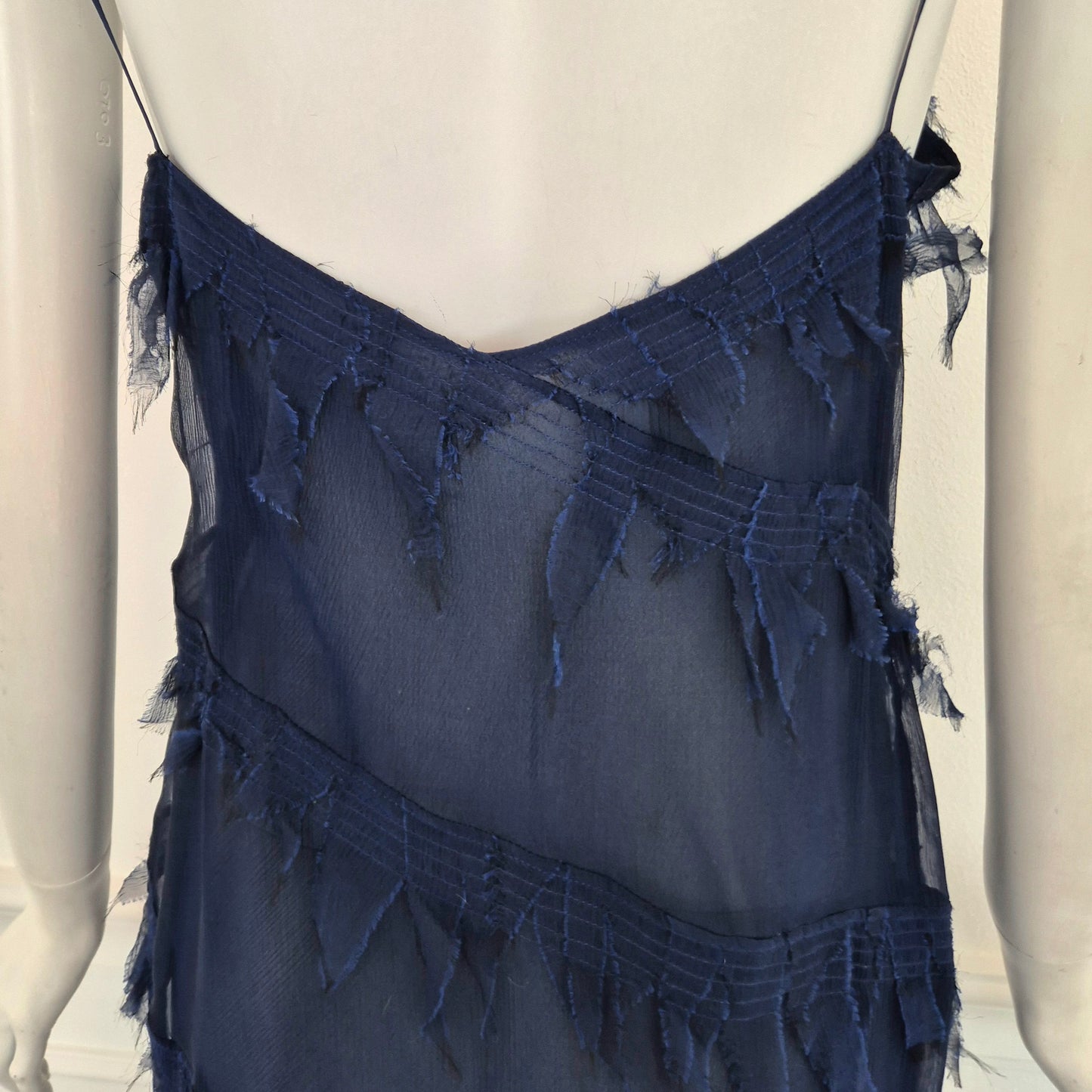 Alberta Ferretti | Abito lungo in seta blu