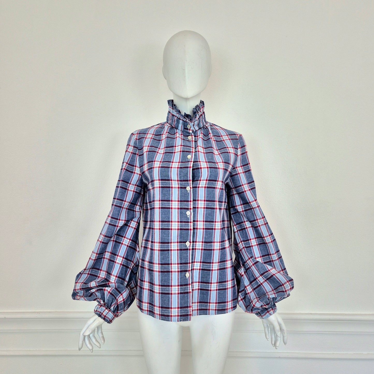 Stella Jean | Camicia stampa check manica ampia