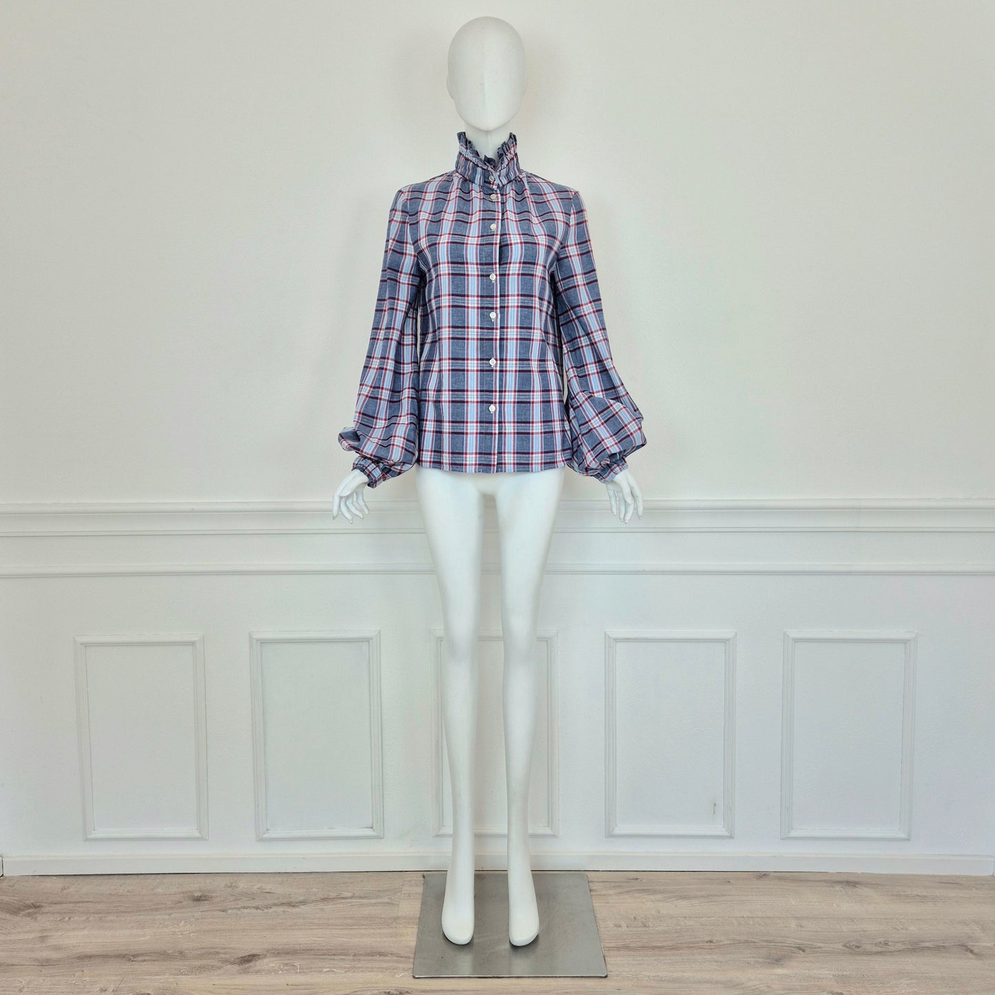 Stella Jean | Camicia stampa check manica ampia