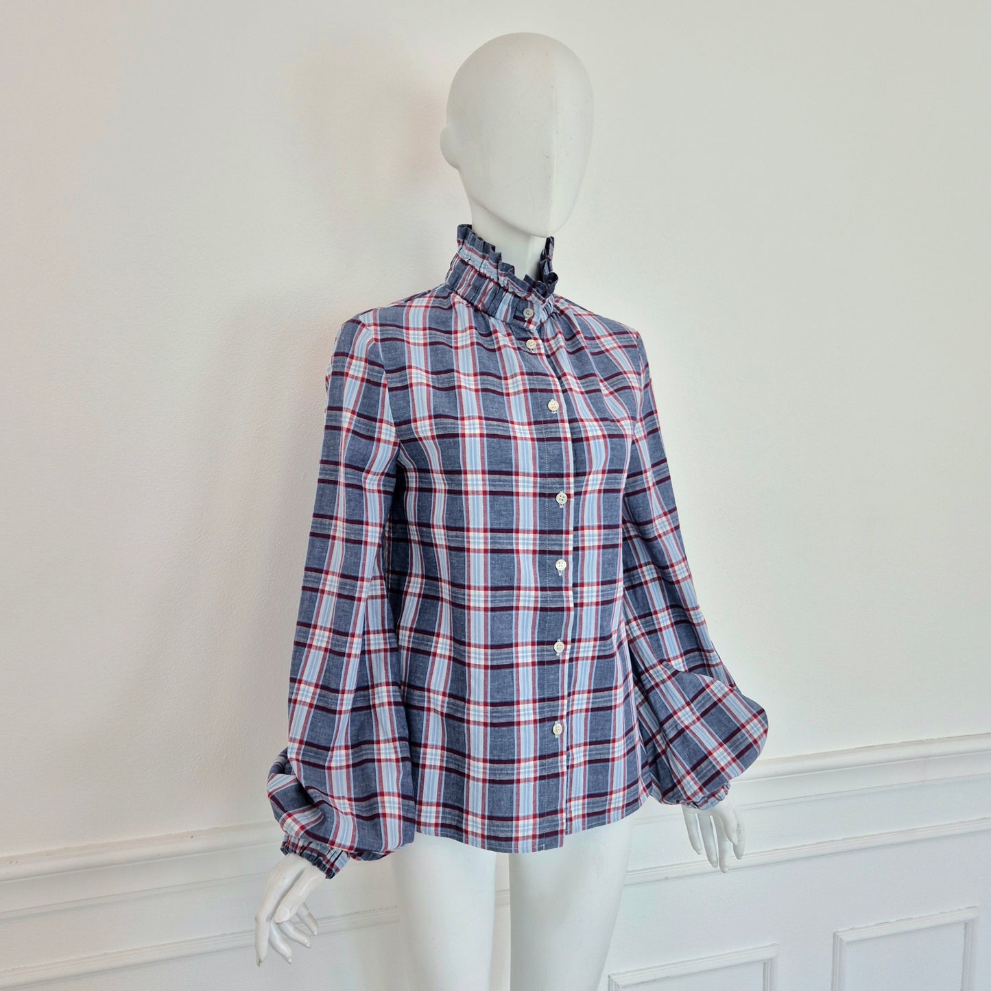 Stella Jean | Camicia stampa check manica ampia